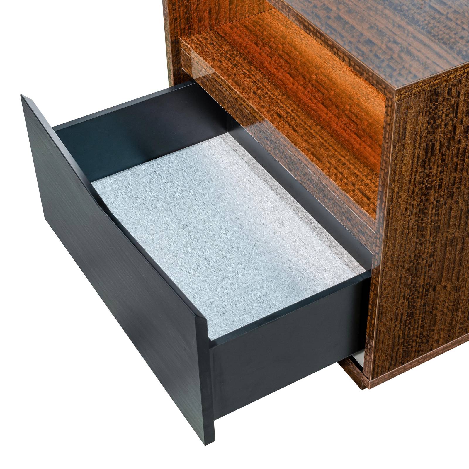 Kayner 1-Drawer Nightstand with LED Lights - Charcoal - Image 9