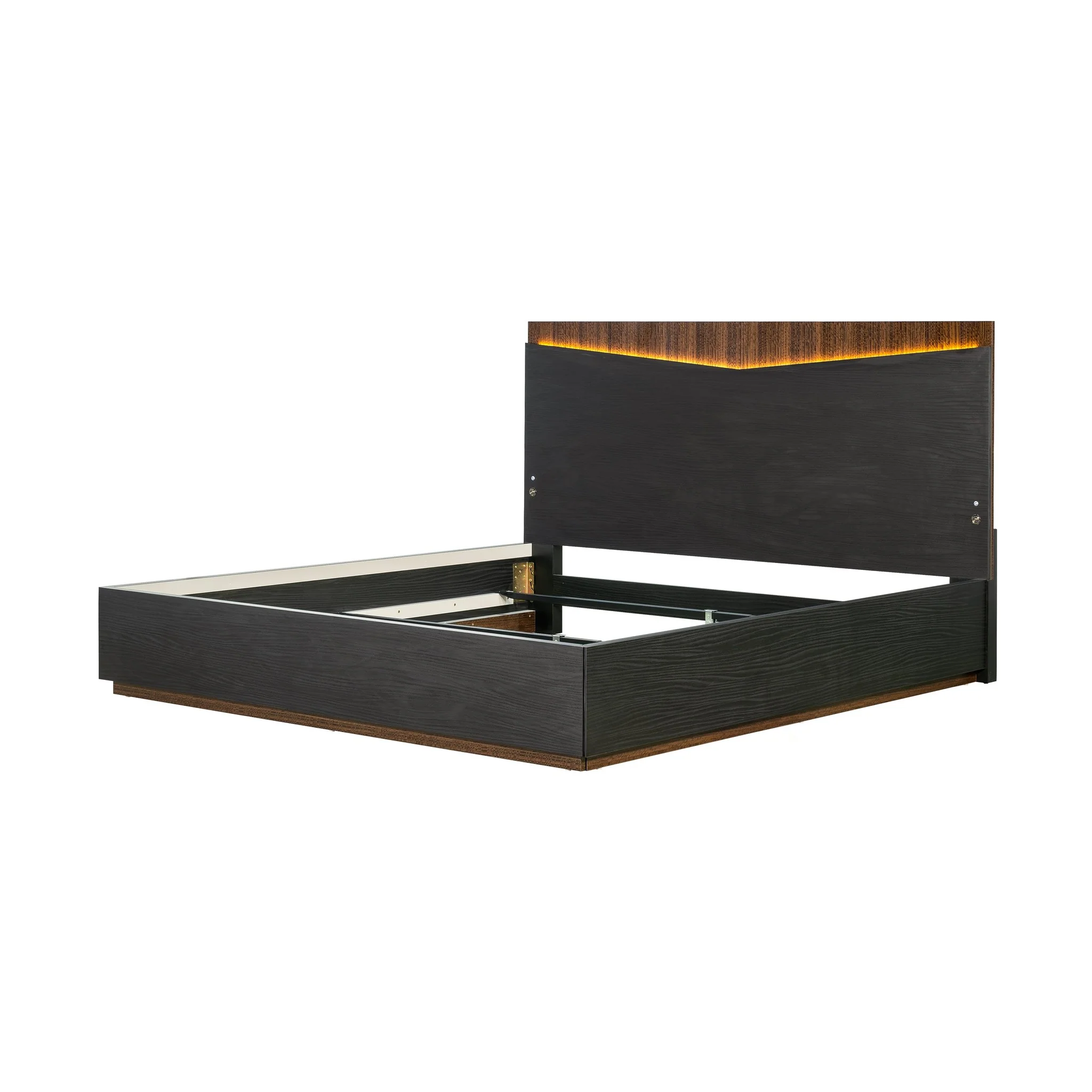 Kayner Eastern King Bed with LED Lights - Charcoal - Image 29