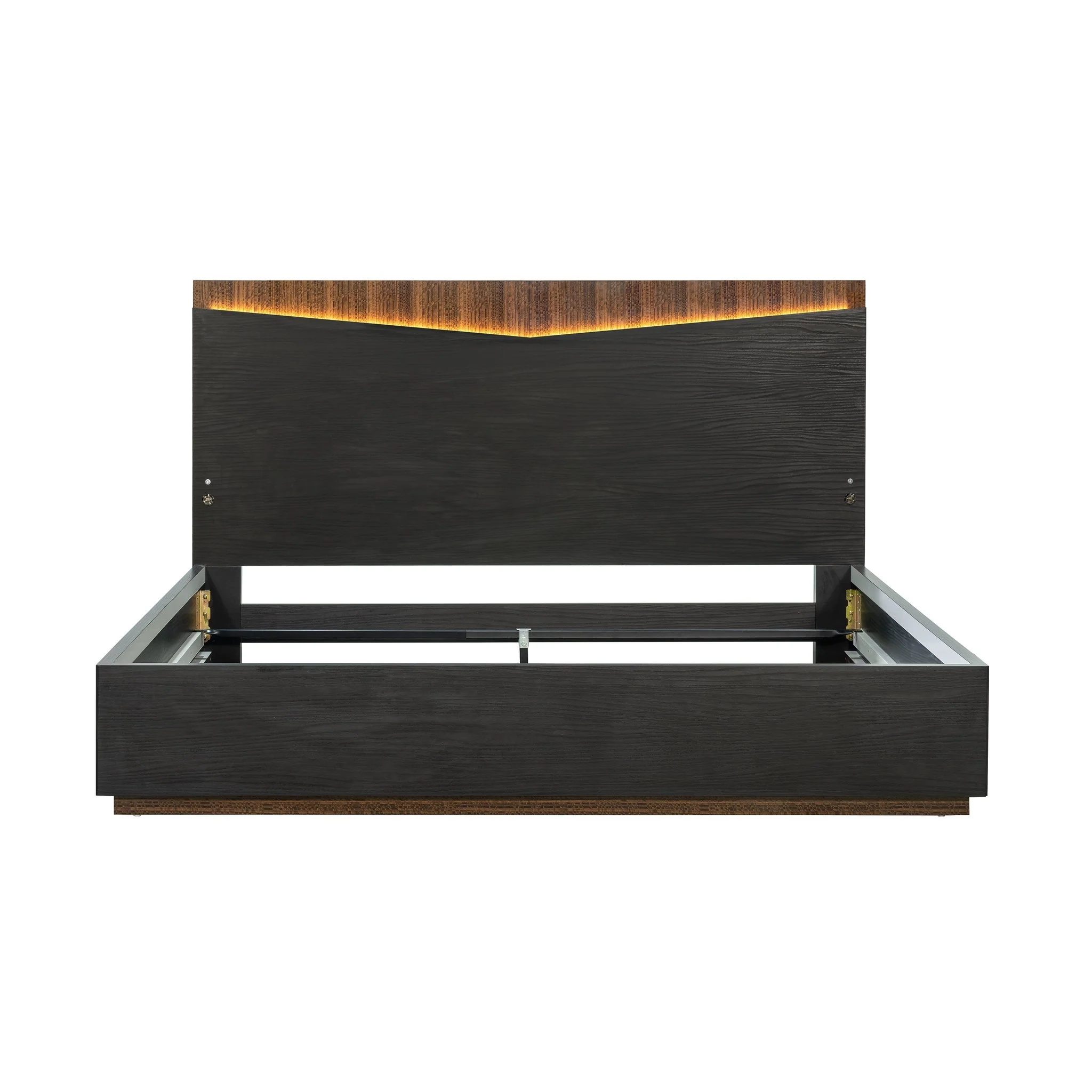 Kayner Eastern King Bed with LED Lights - Charcoal - Image 3