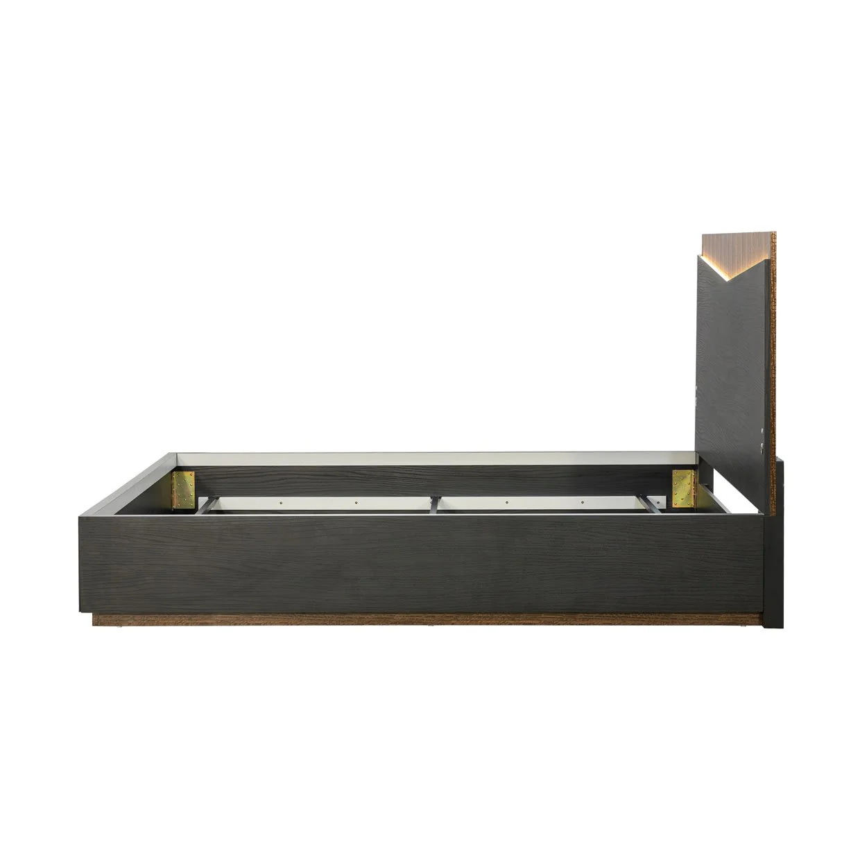 Kayner Eastern King Bed with LED Lights - Charcoal - Image 8