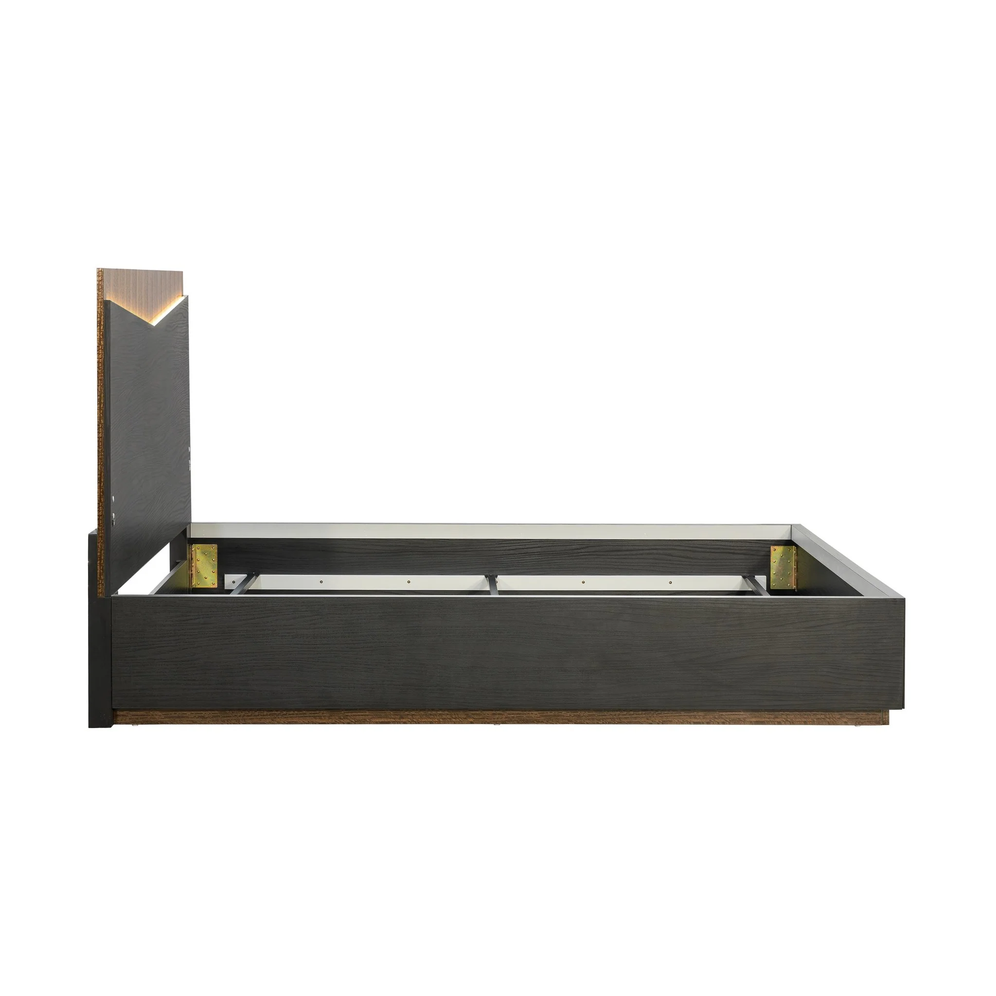 Kayner Eastern King Bed with LED Lights - Charcoal - Image 9