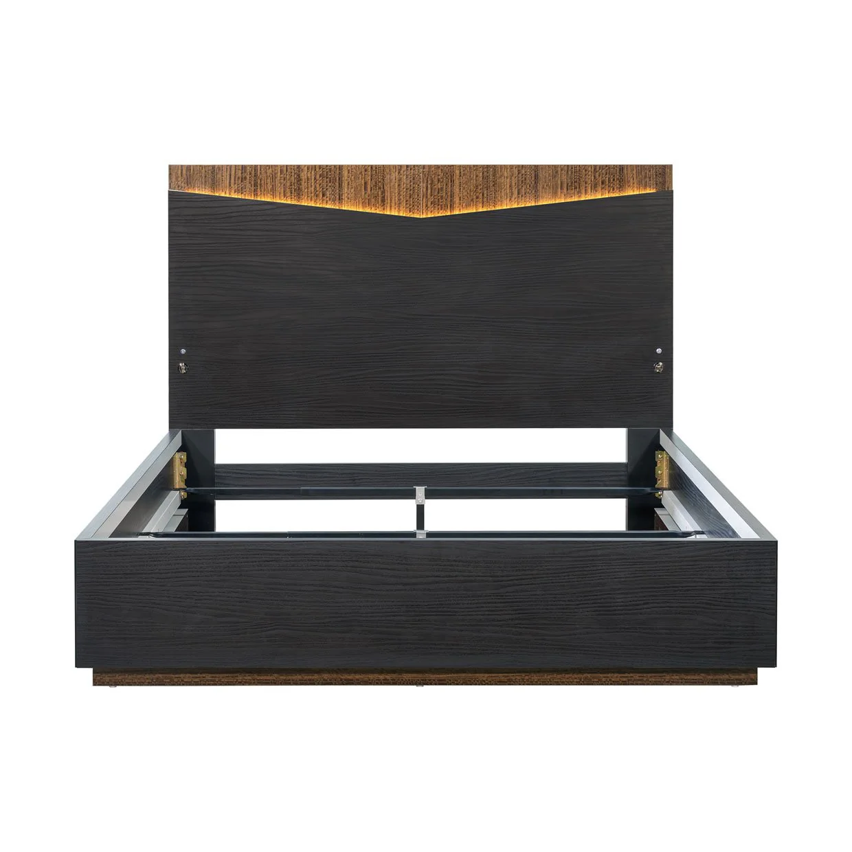 Kayner Queen Bed with LED Lights - Charcoal - Image 6