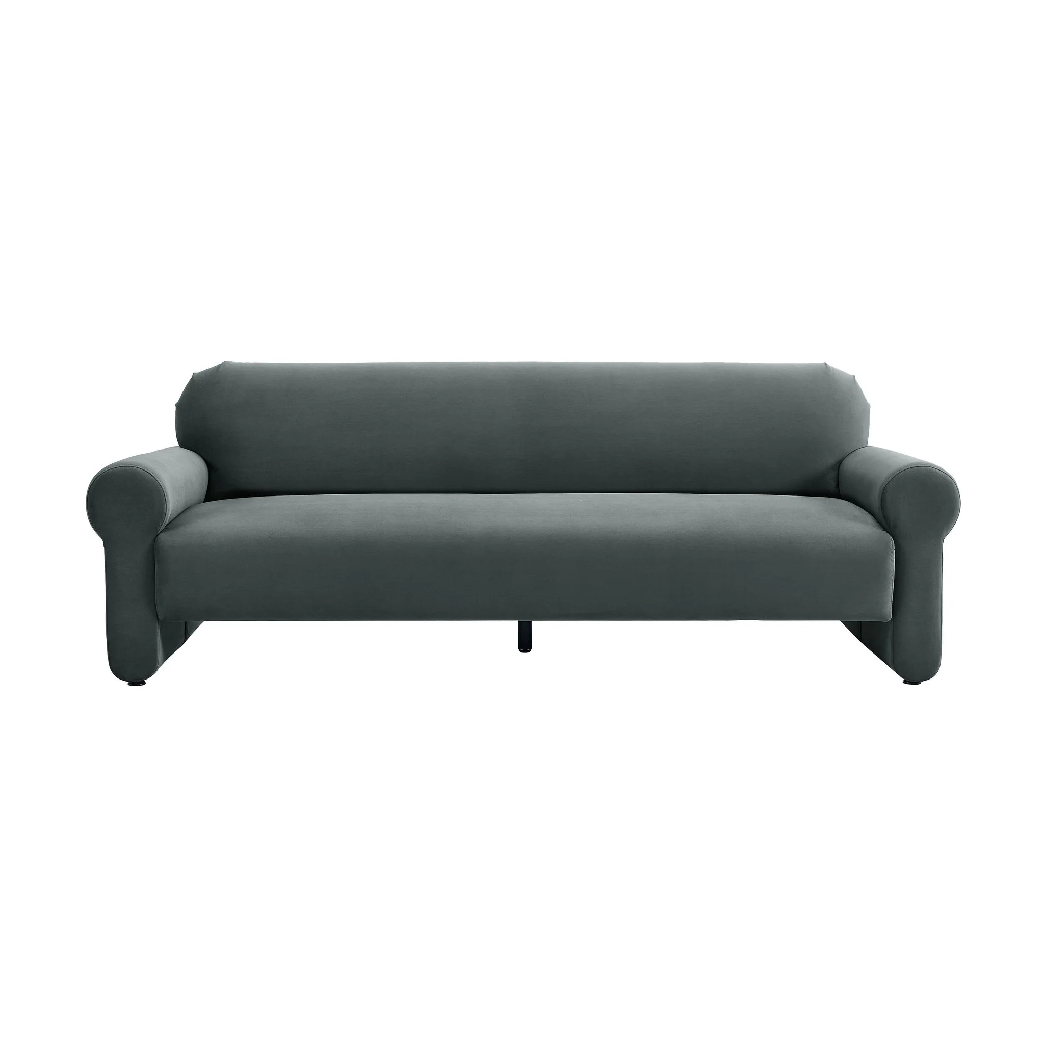 Keelee Grey 84 Inch Velvet Sofa - Image 3
