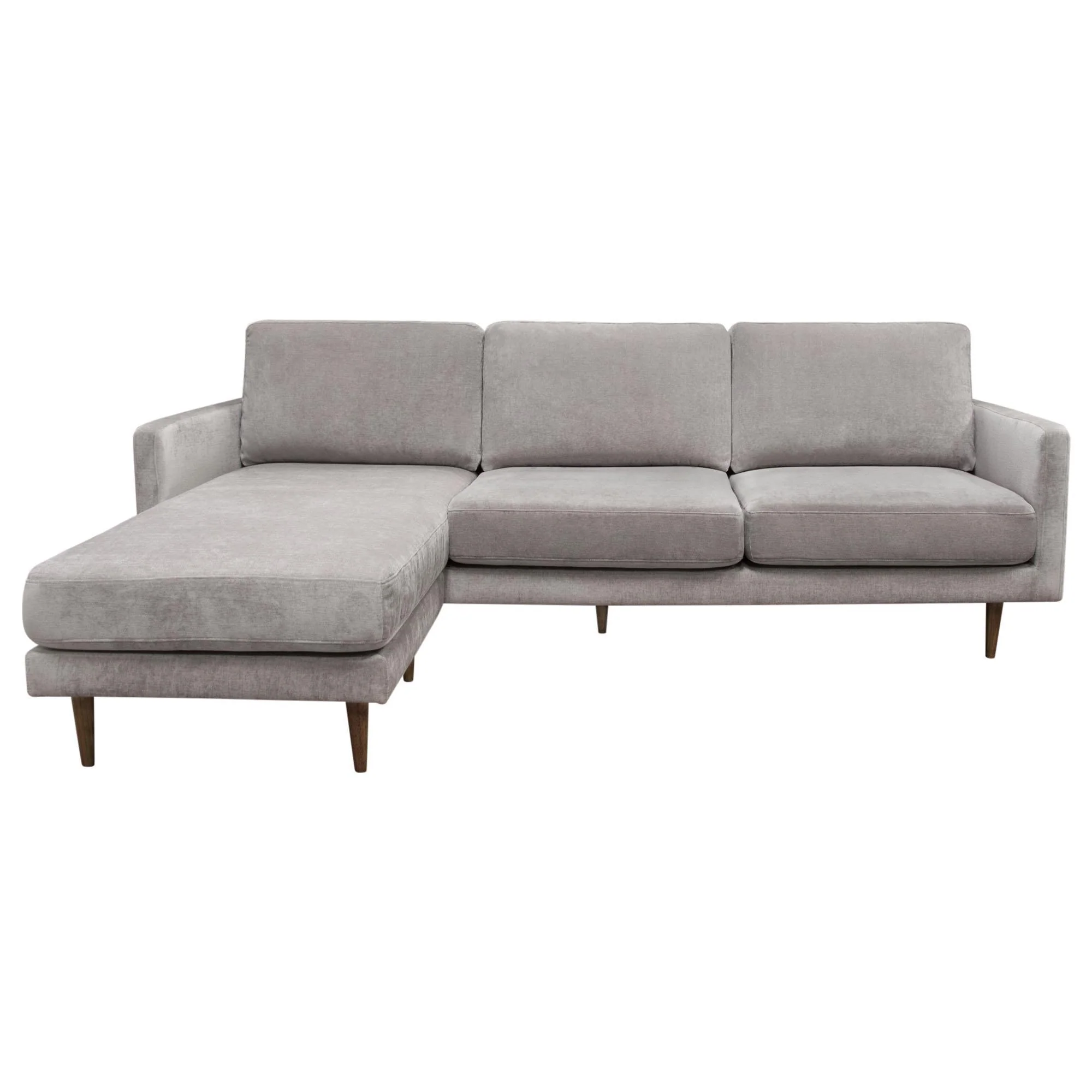 Kelsey Reversible Chaise Sectional in Grey Fabric by Diamond Sofa - Image 2