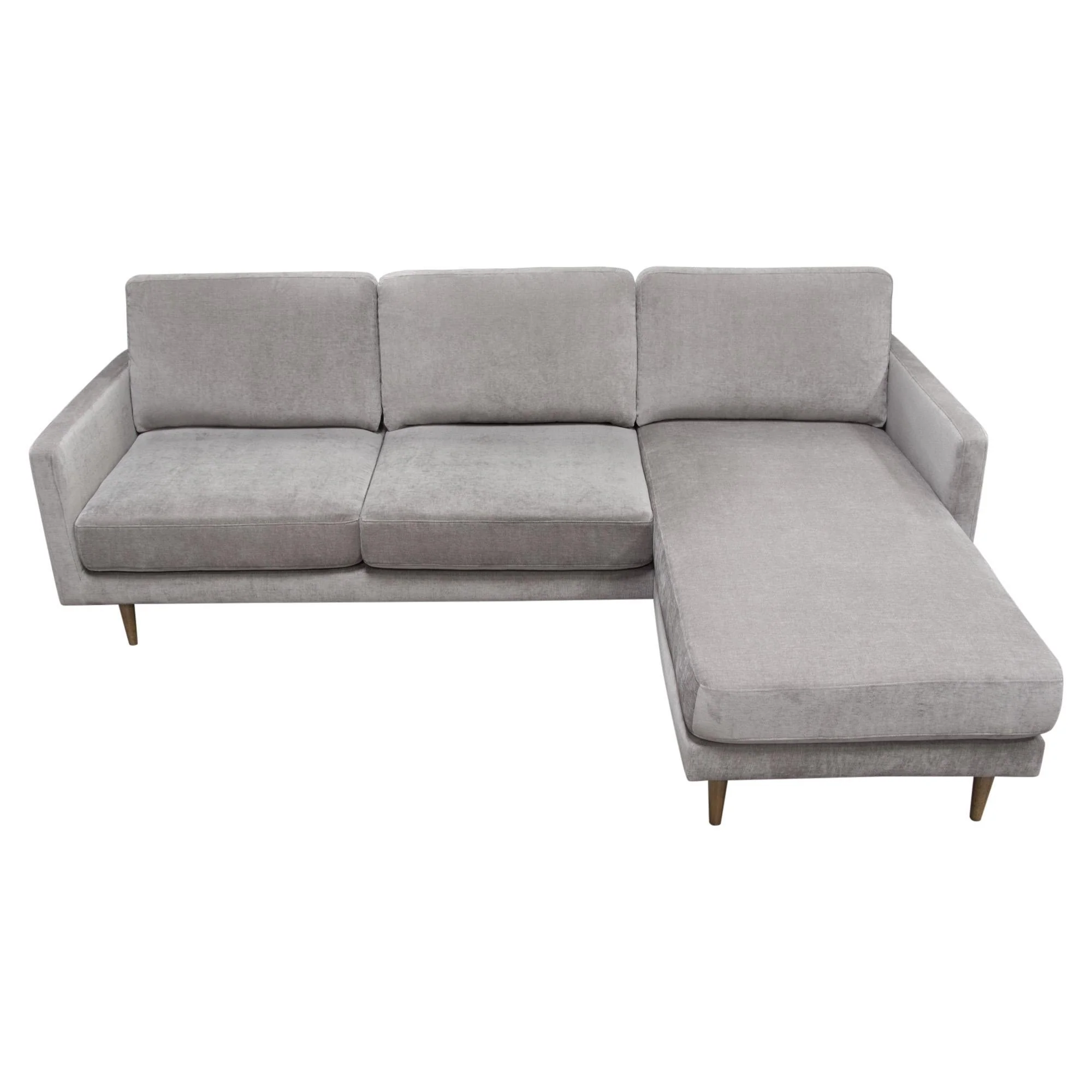 Kelsey Reversible Chaise Sectional in Grey Fabric by Diamond Sofa - Image 3