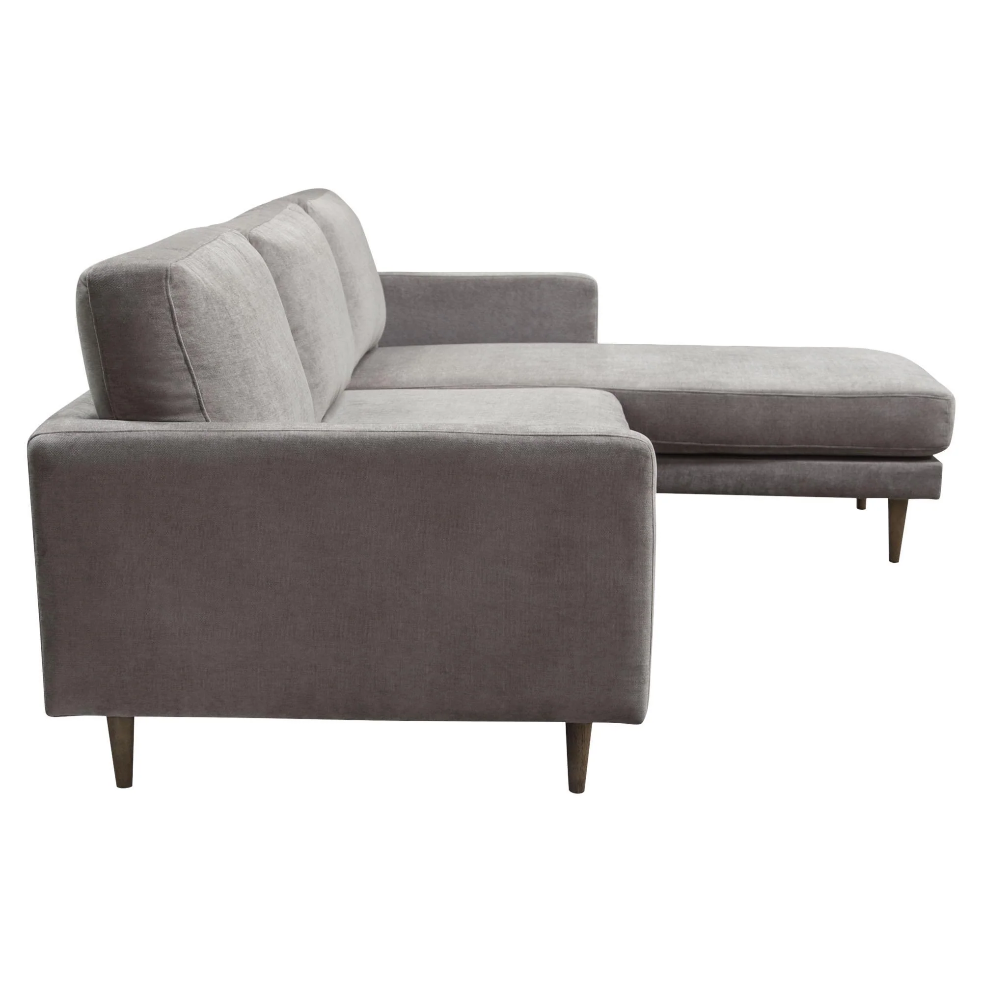 Kelsey Reversible Chaise Sectional in Grey Fabric by Diamond Sofa - Image 6