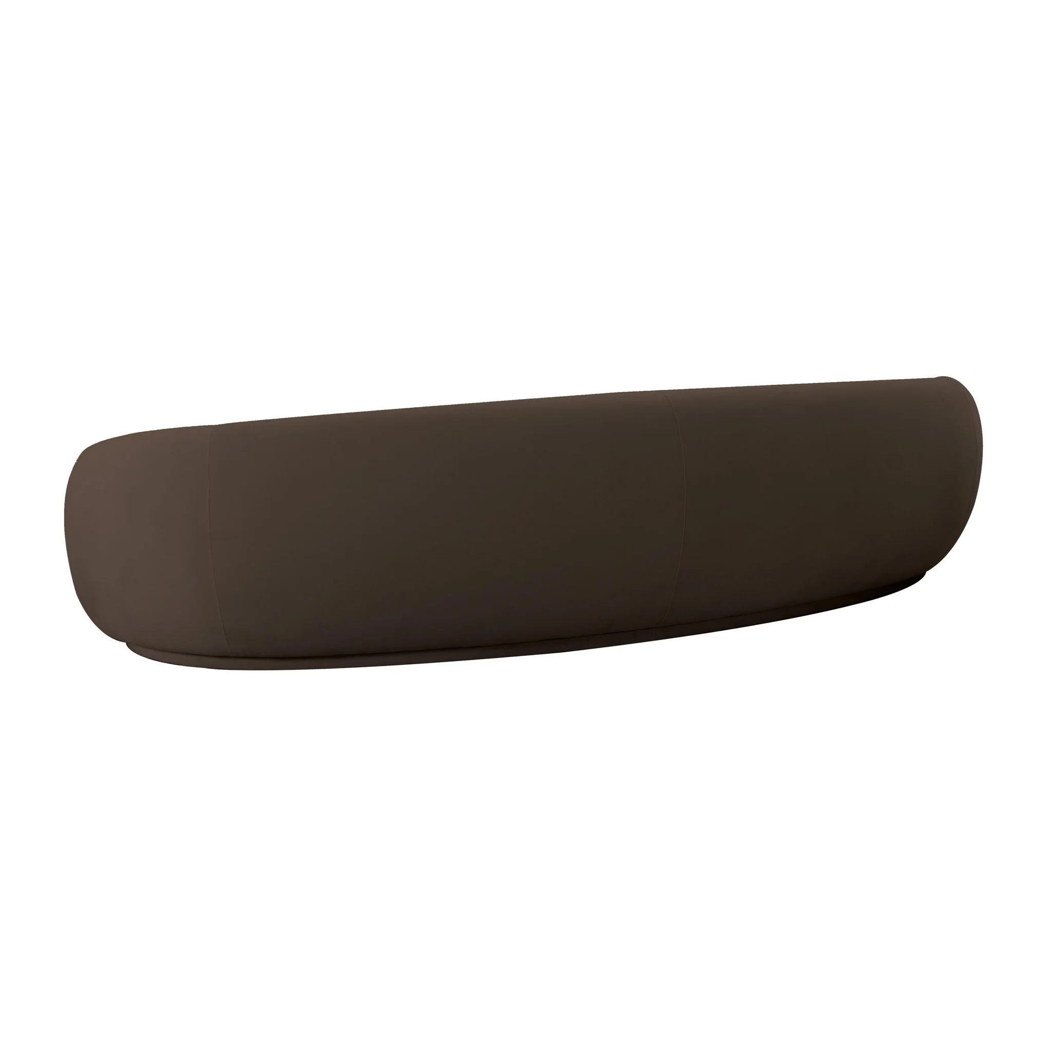 Kendall Chocolate Brown Velvet 120 Inch Sofa - Image 4