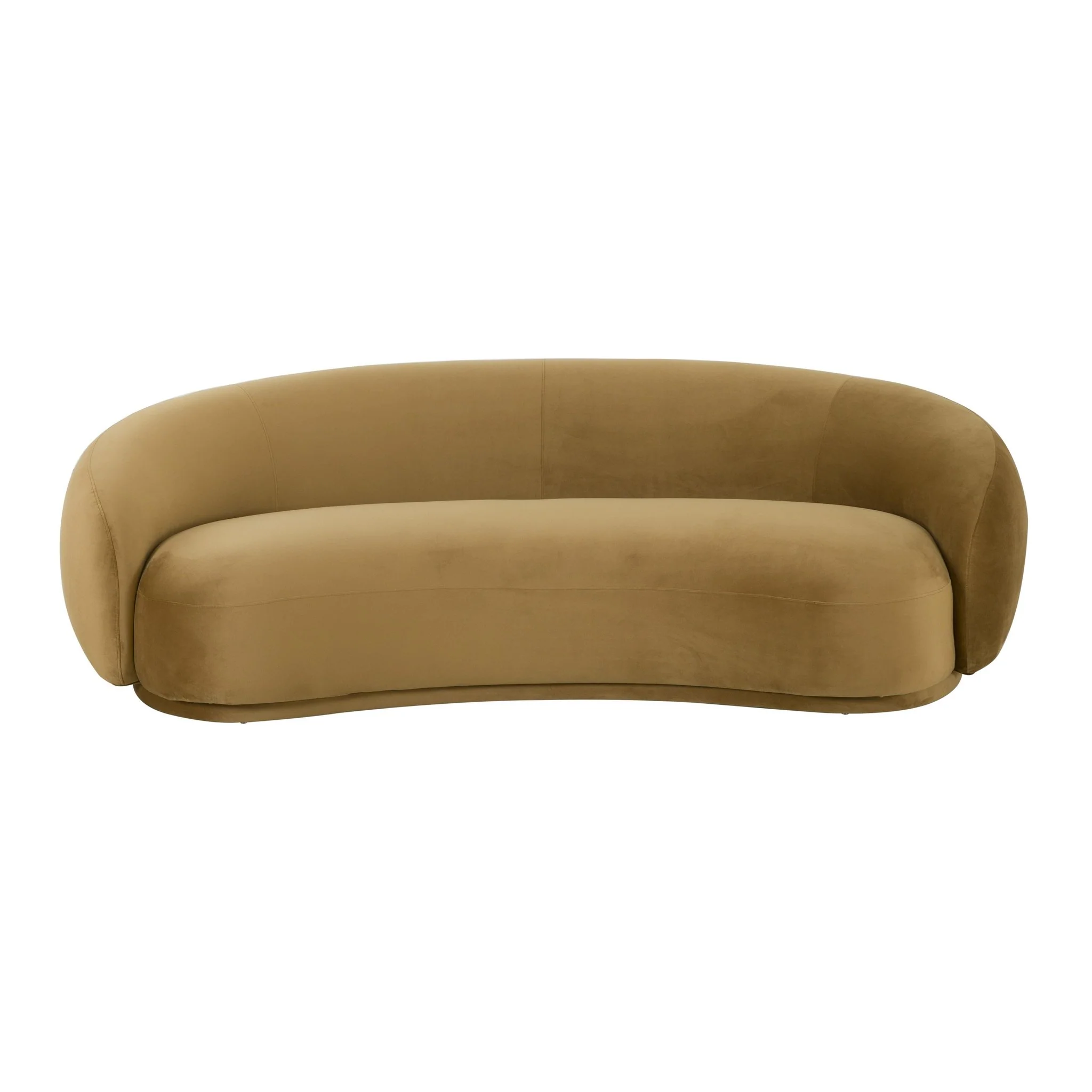 Kendall Cognac Velvet Sofa - Image 3