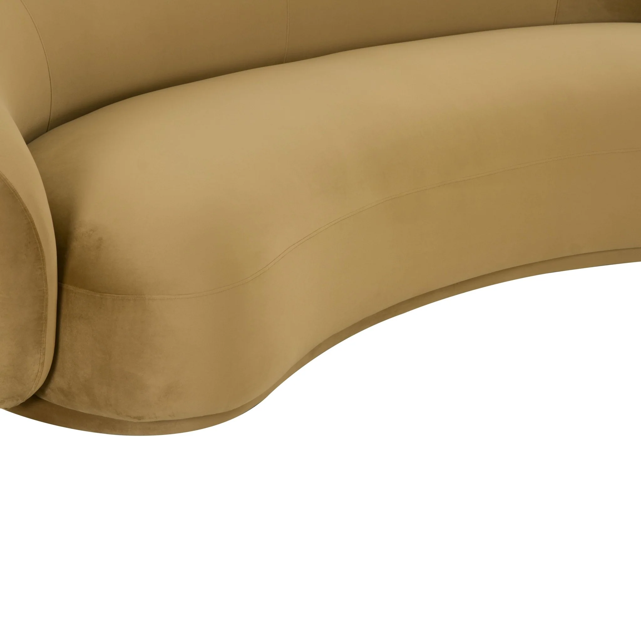 Kendall Cognac Velvet Sofa - Image 5