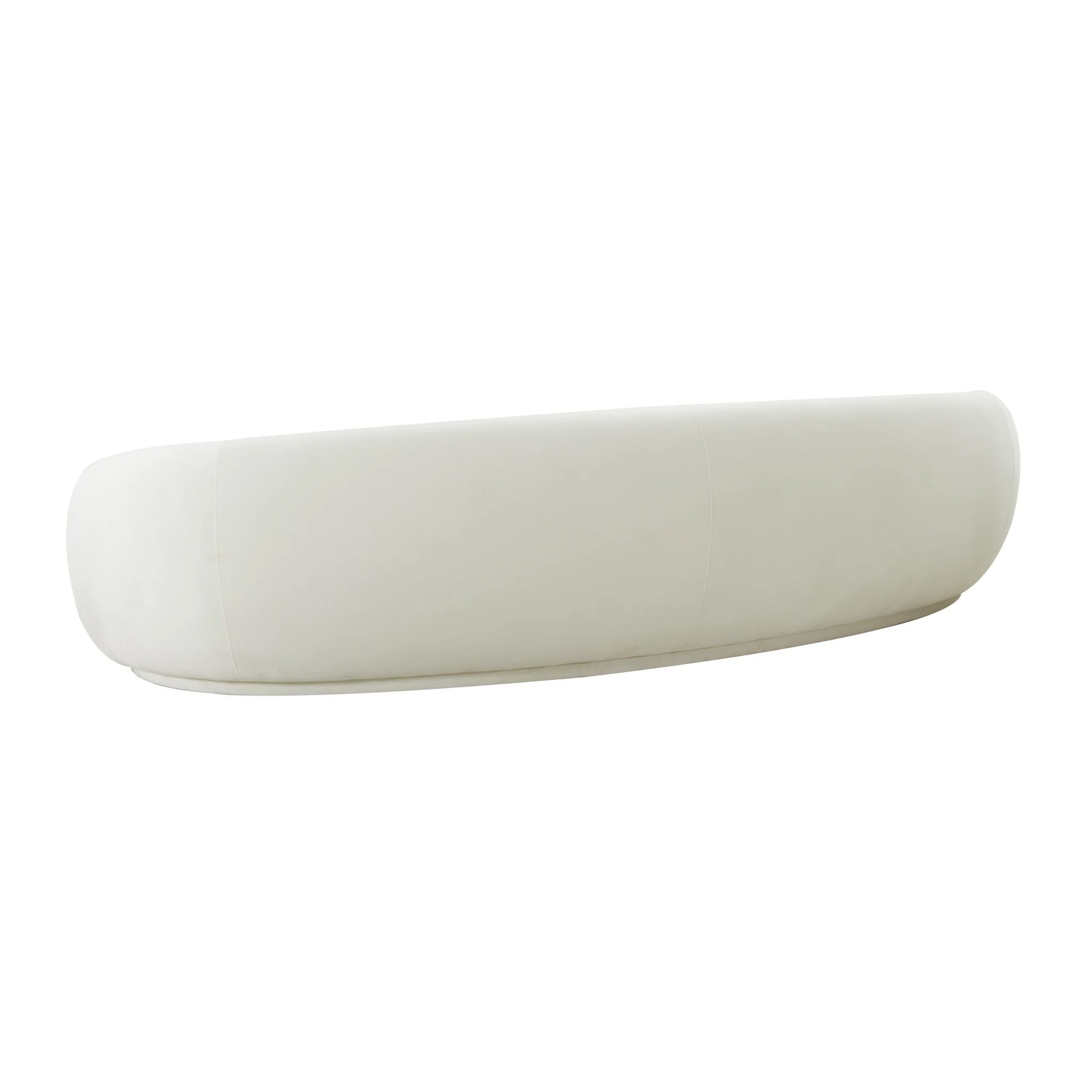 Kendall Cream Velvet 120 Inch Sofa - Image 4