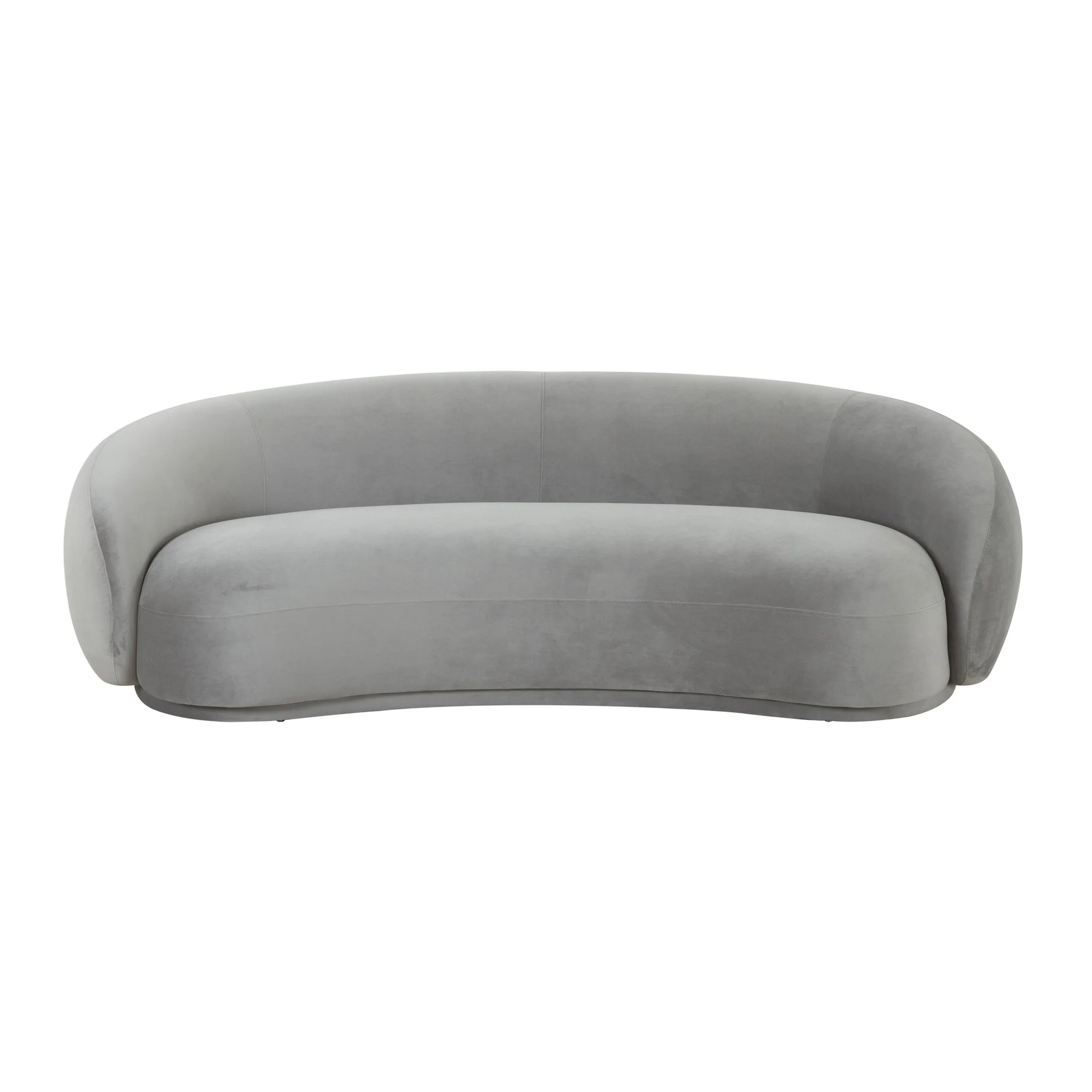 Kendall Light Grey Velvet Sofa - Image 3