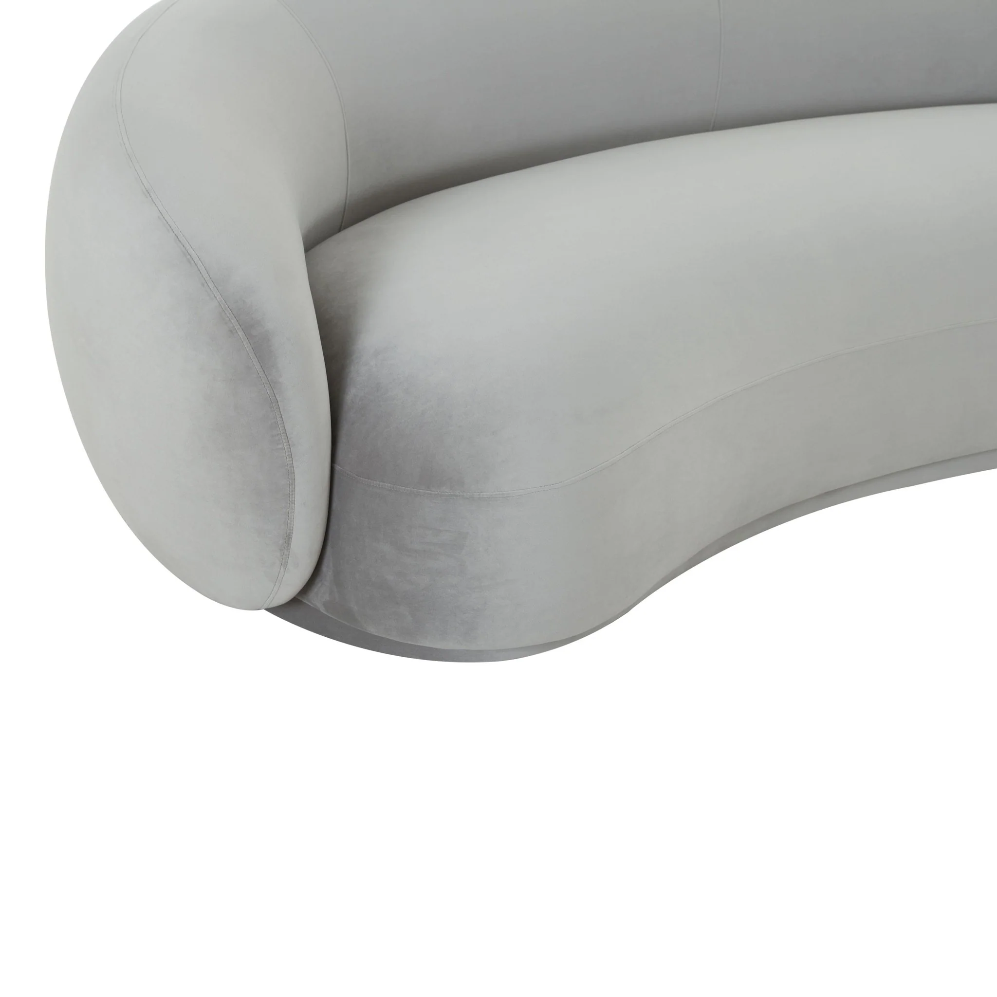 Kendall Light Grey Velvet Sofa - Image 5