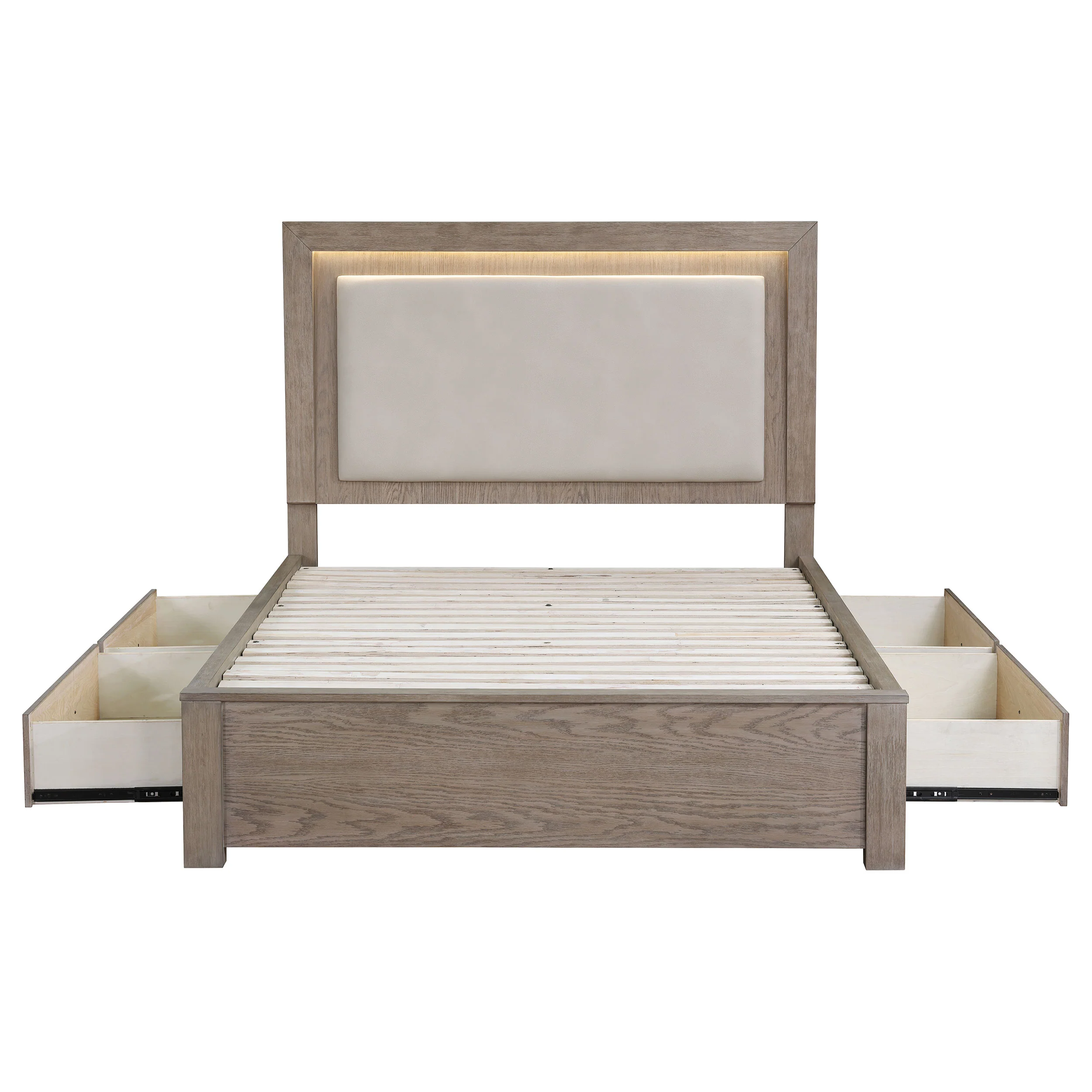 Kenora Panel Platform Storage Bed with LED Lighting - Image 23