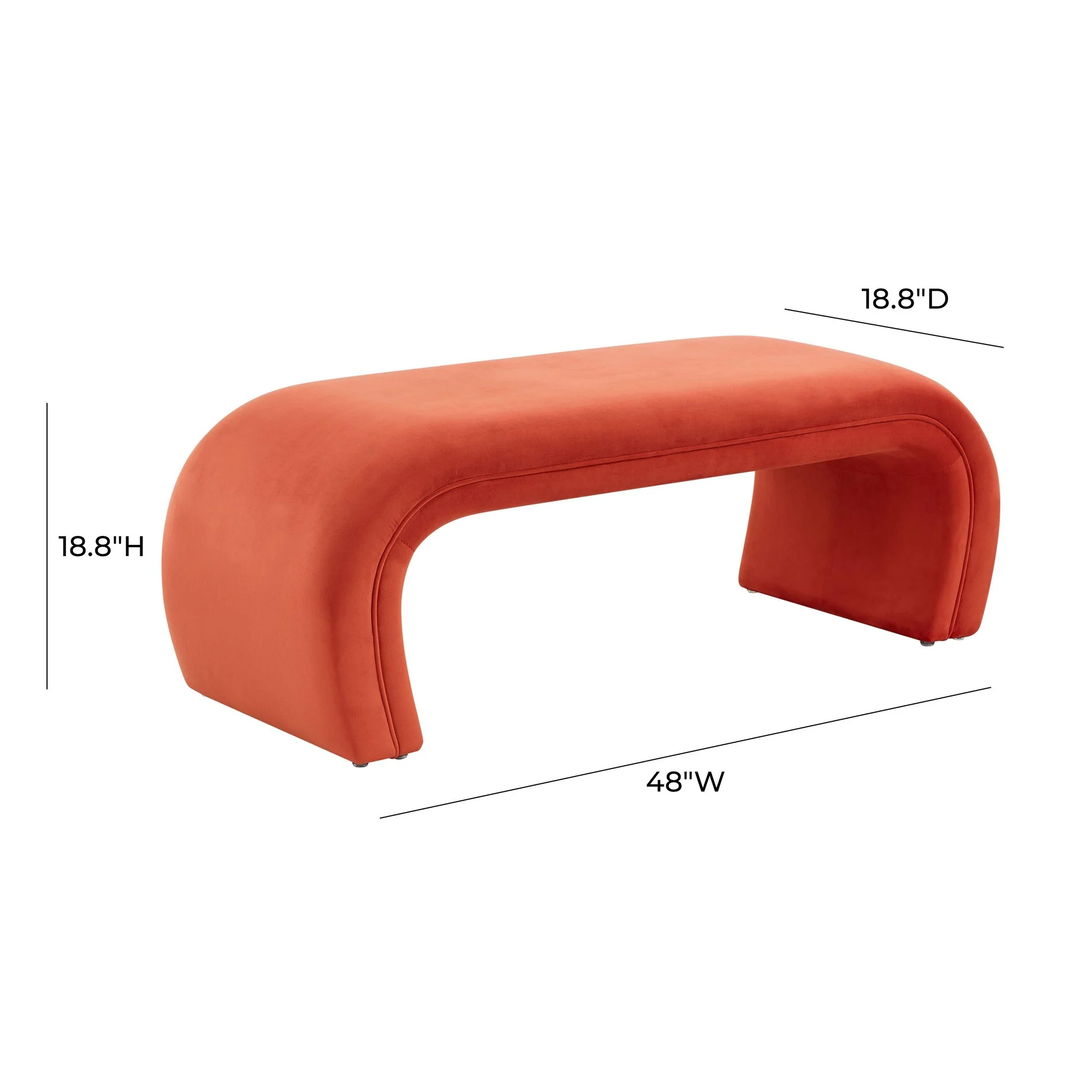 Kenya Red Rocks Velvet Bench - Image 5