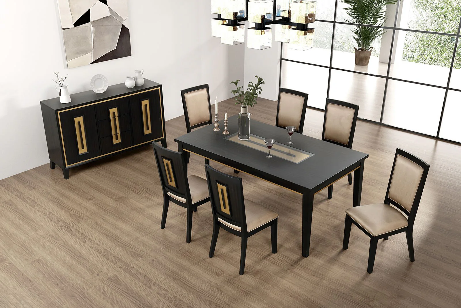 Kenyada 7 Pc. Dining Table Set - Image 2