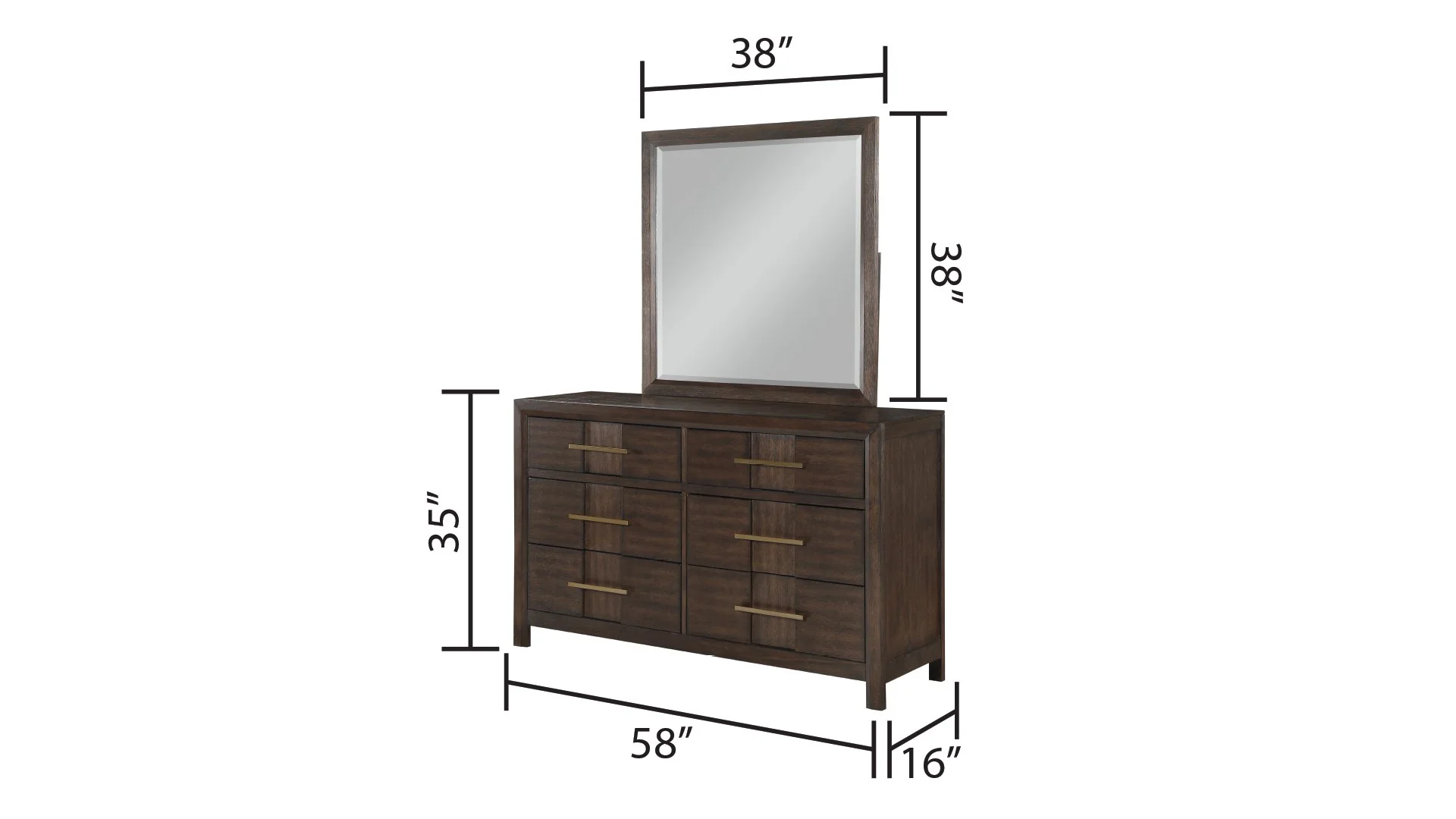 Kenzo Full 4 Pc Bedroom Set Walnut - Image 11