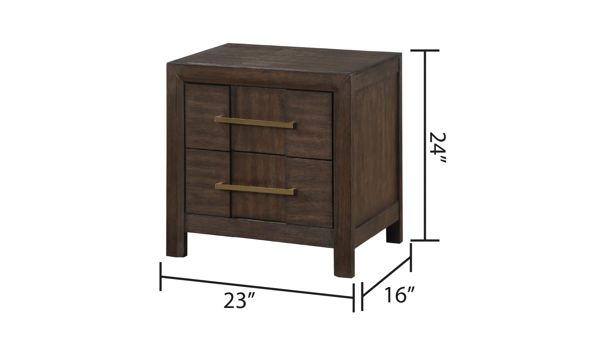 Kenzo Full 4 Pc Bedroom Set Walnut - Image 14