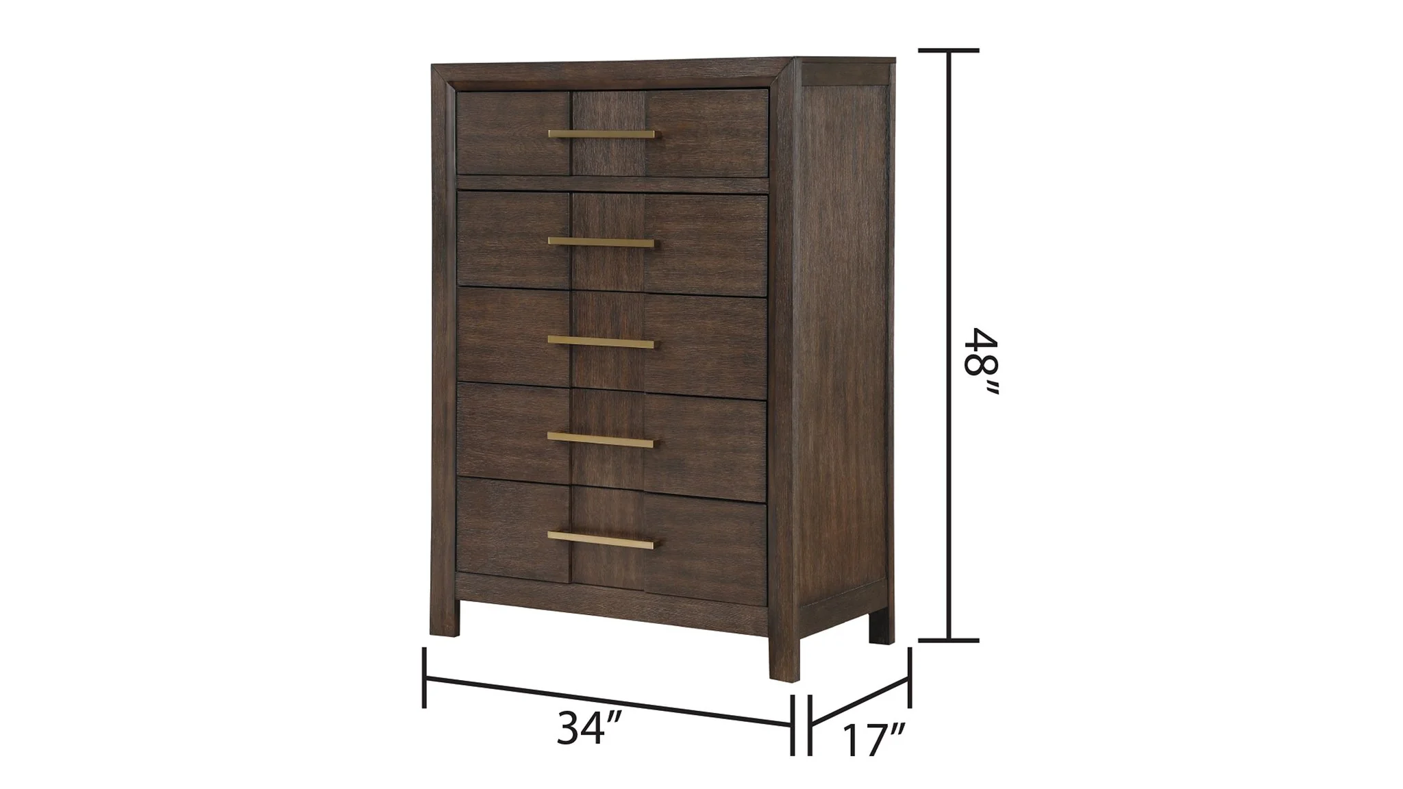 Kenzo Full 5 Pc Bedroom Set Walnut - Image 21