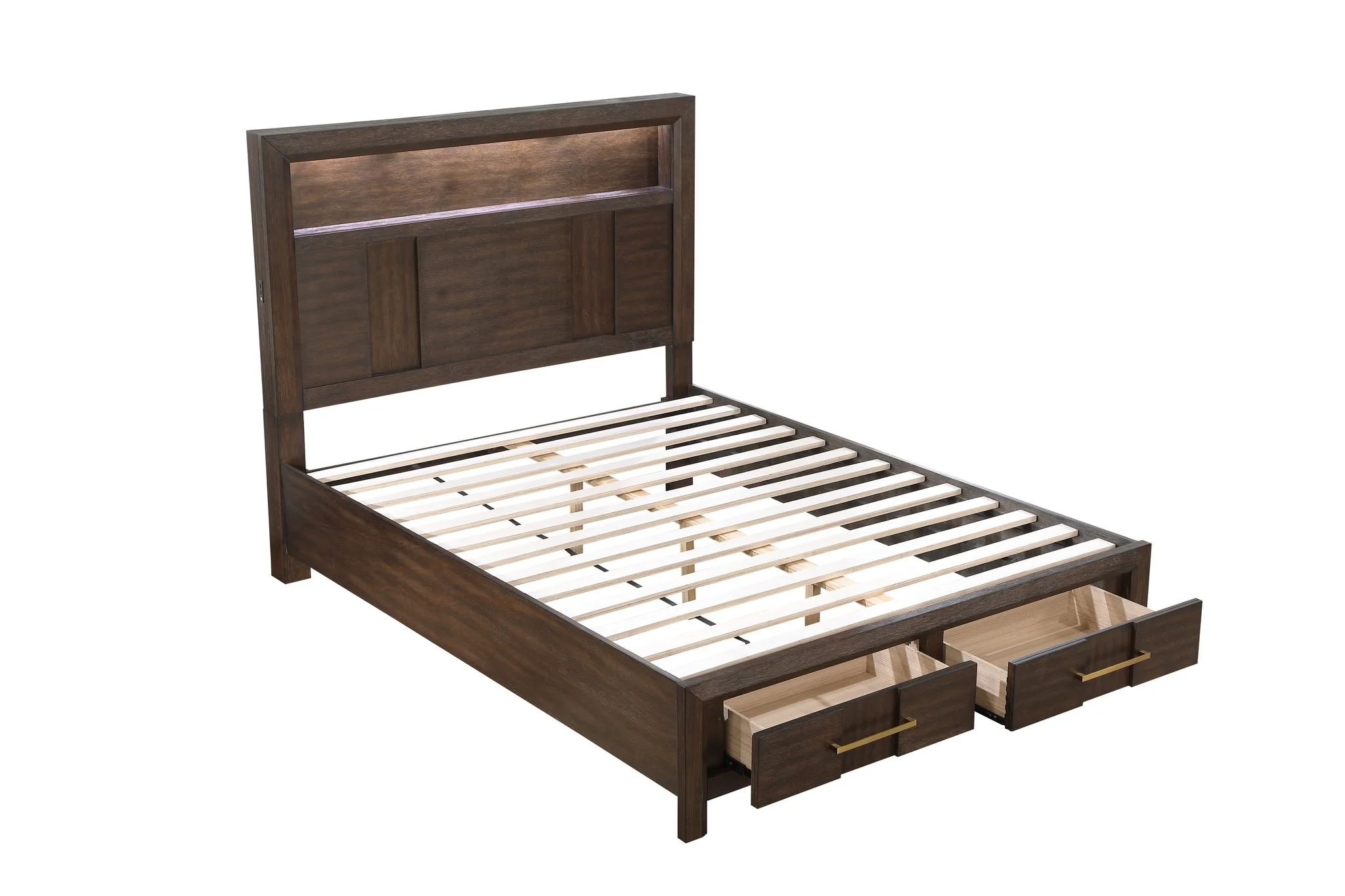 Kenzo King Bed Walnut - Image 3