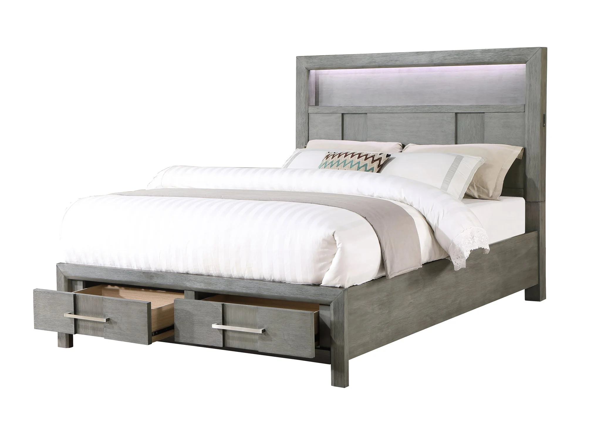 Kenzo Queen Bed Gray - Image 2