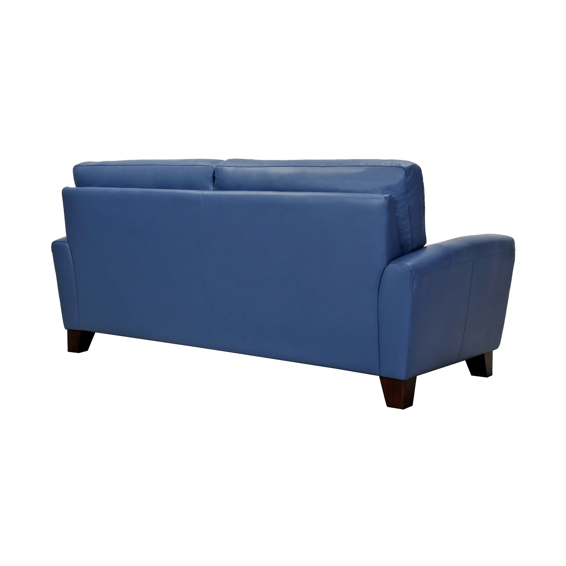 Kester 81" Square Arm Blue Genuine Leather Sofa - Image 3