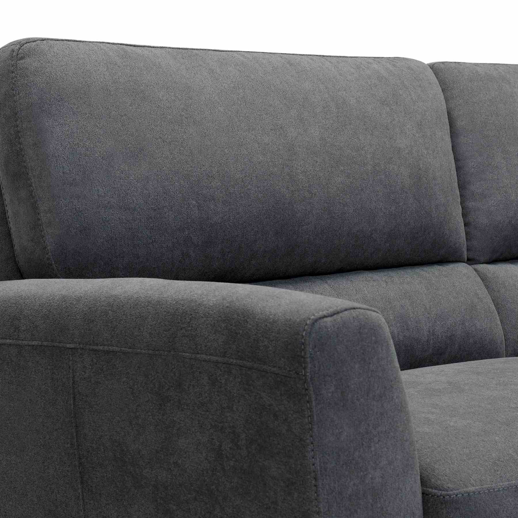 Kester 81" Square Arm Dark Gray Fabric Sofa - Image 4