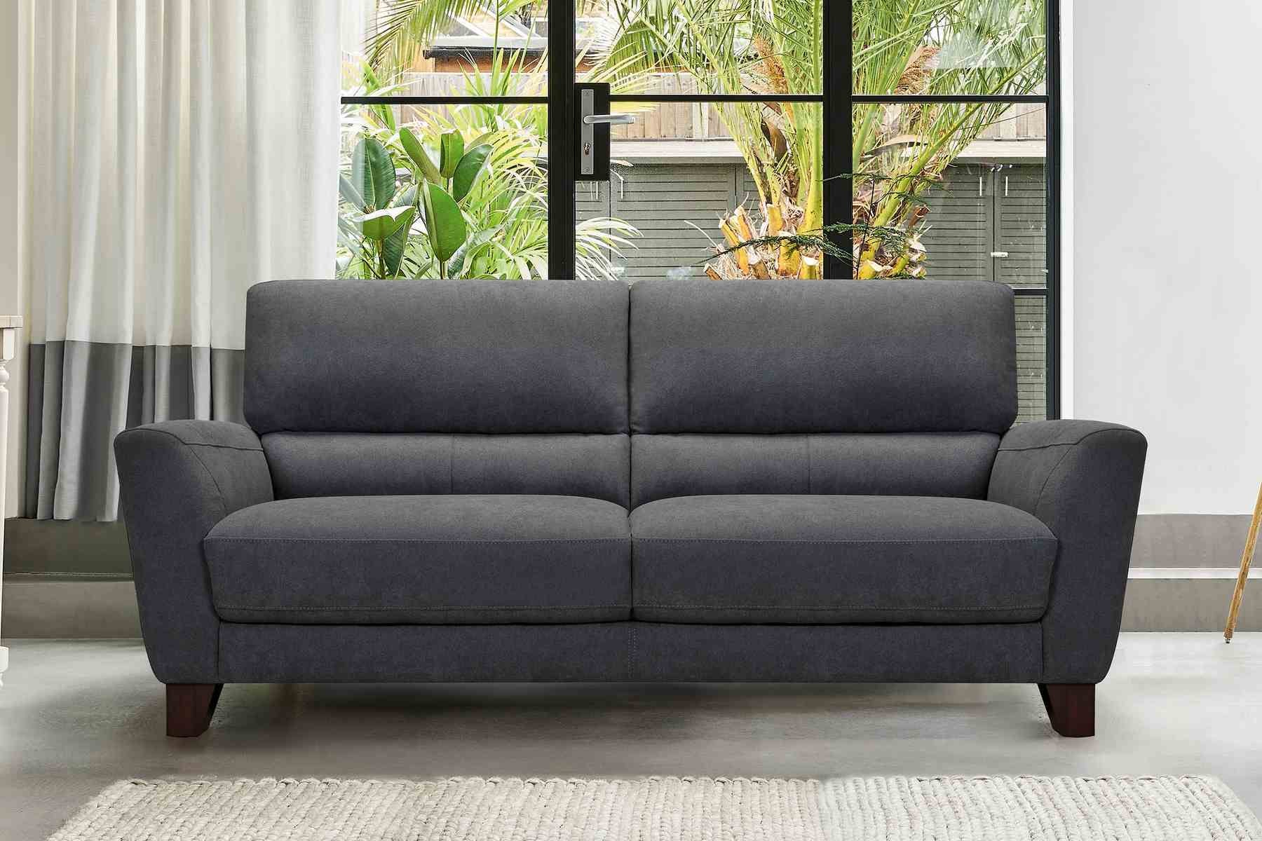 Kester 81" Square Arm Dark Gray Fabric Sofa - Image 8