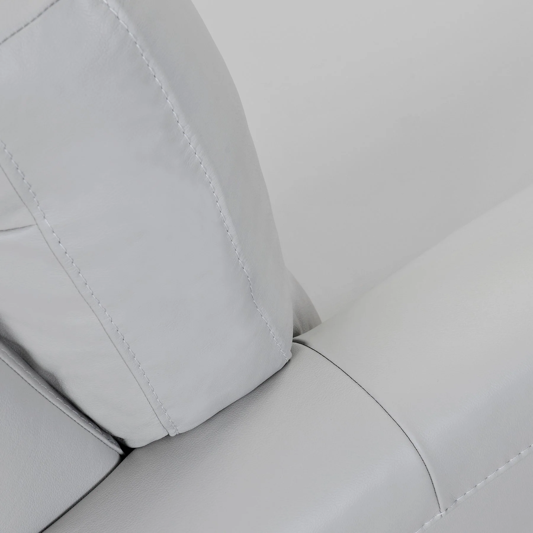 Kester 81" Square Arm Dove Gray Genuine Leather Sofa - Image 5