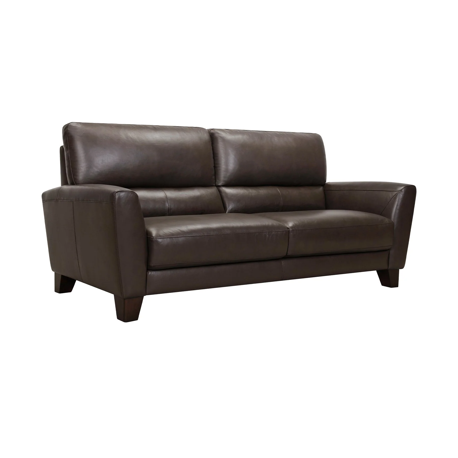 Kester 81" Square Arm Espresso Genuine Leather Sofa - Image 2