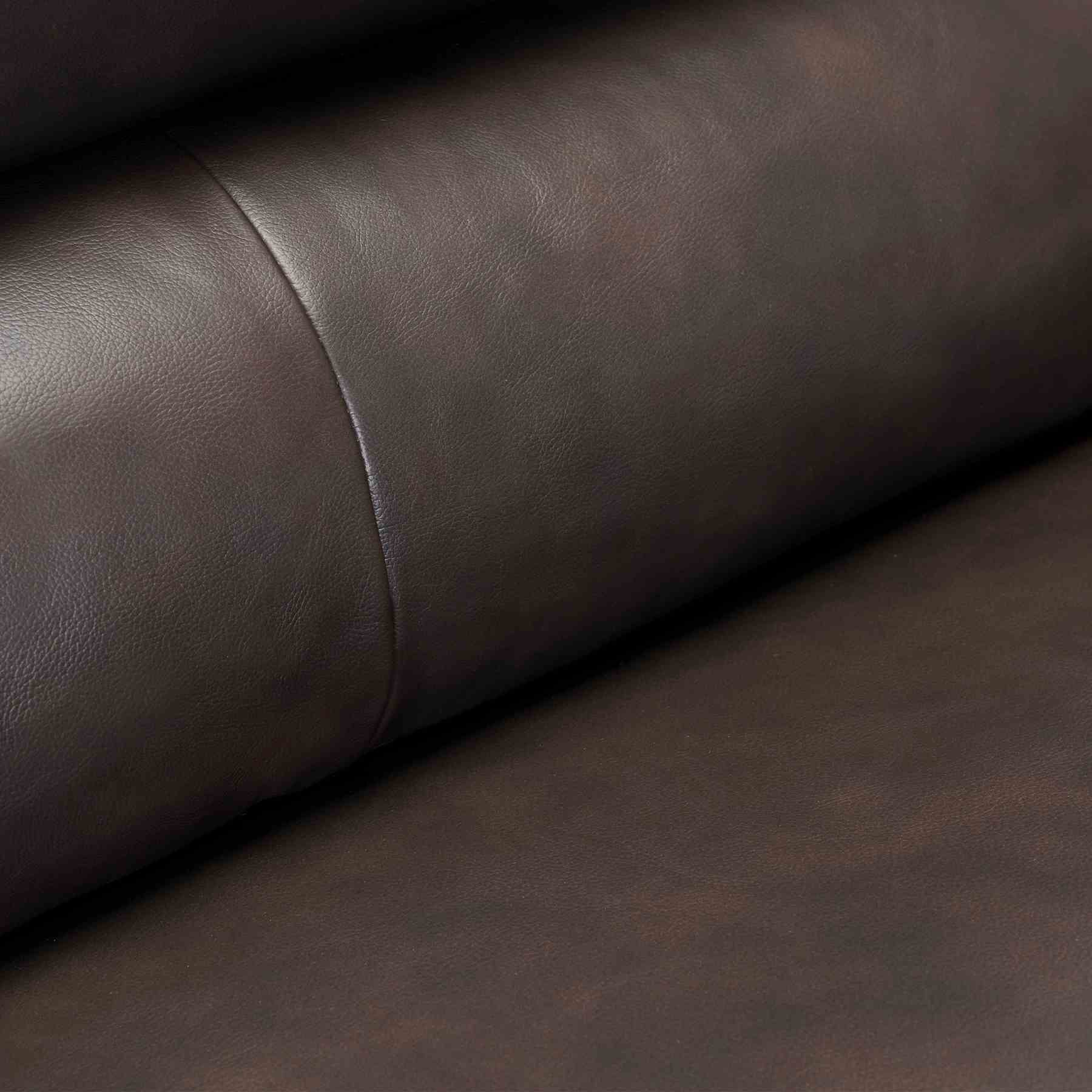 Kester 81" Square Arm Espresso Genuine Leather Sofa - Image 6