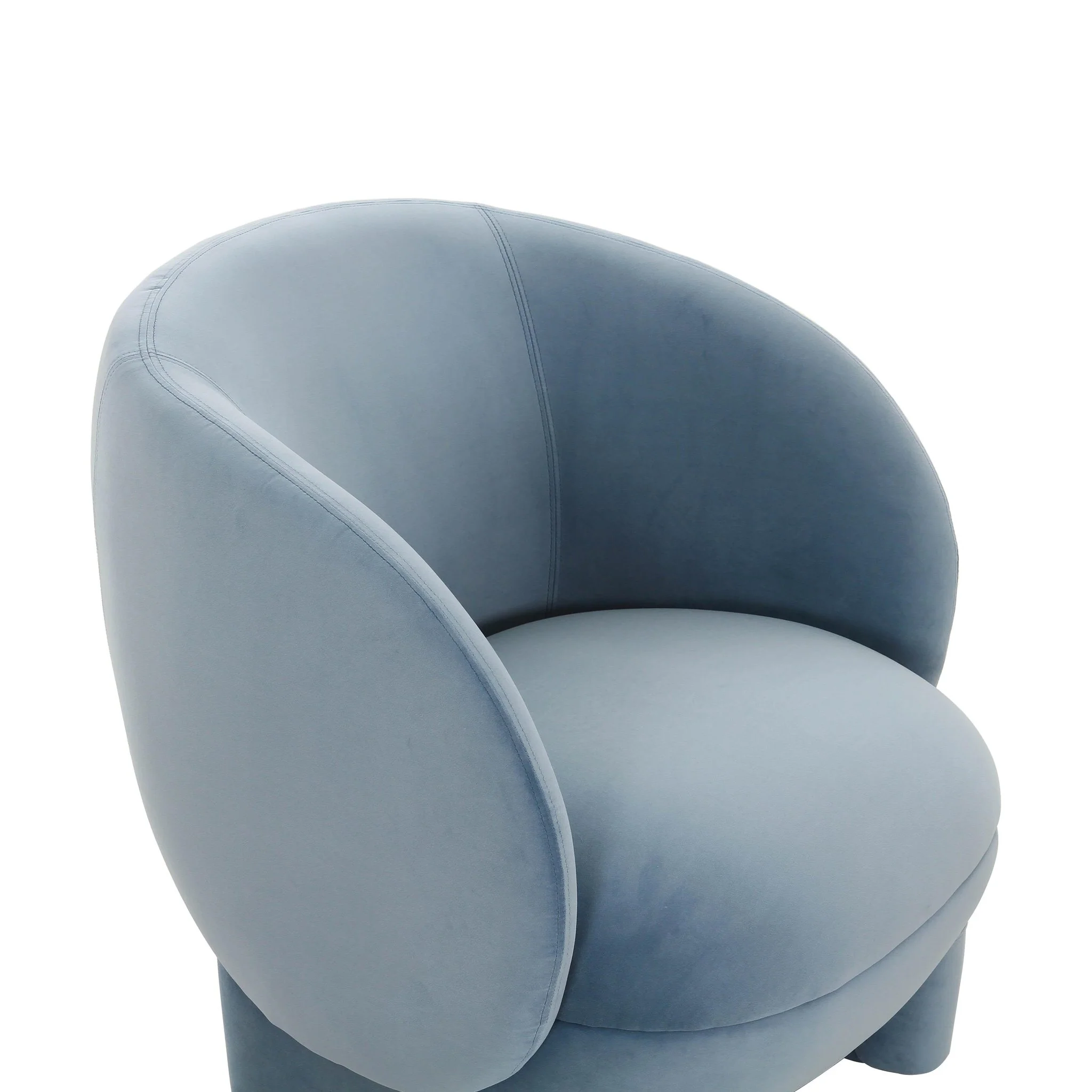Kiki Blue Stone Velvet Accent Chair - Image 5