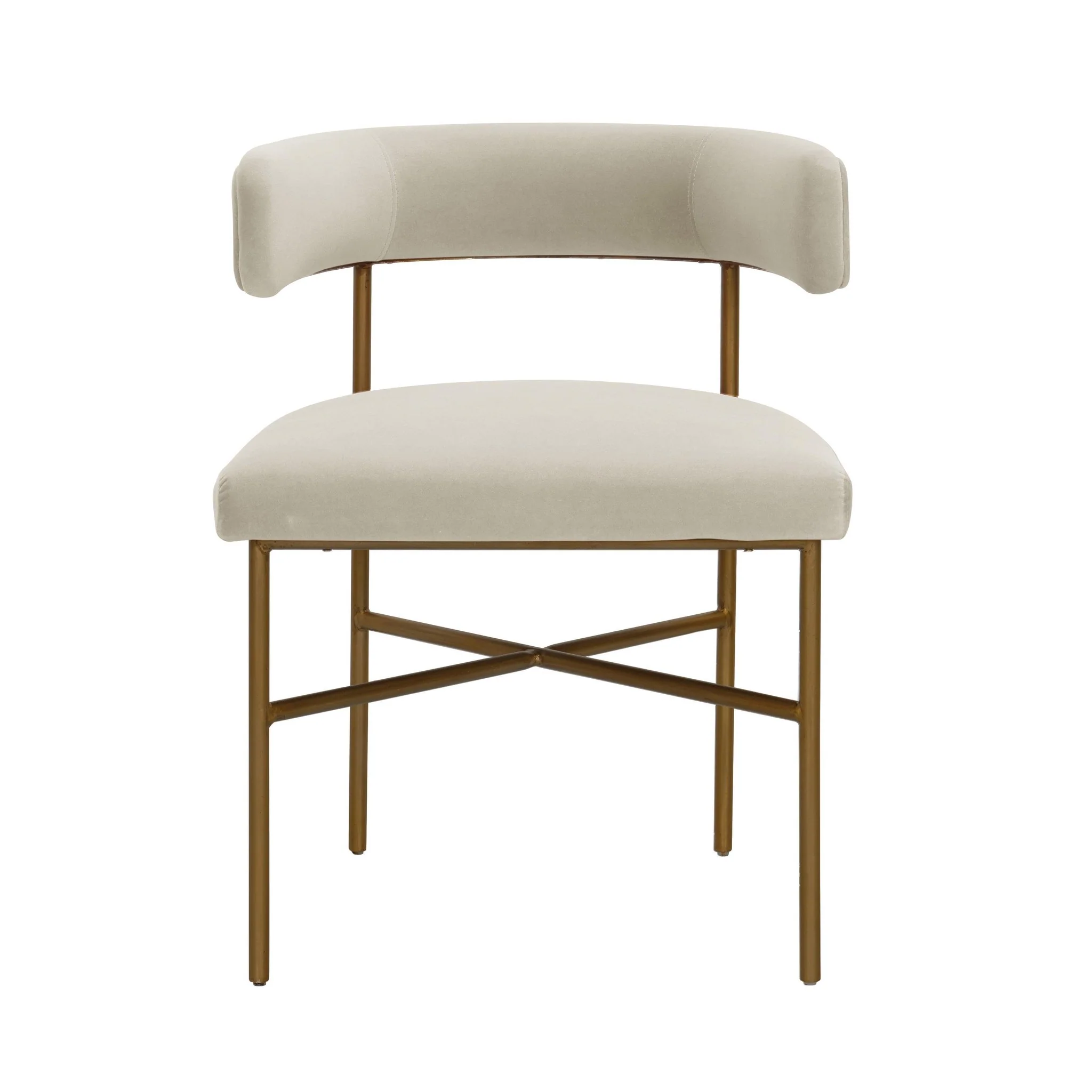 Kim Velvet Chair in Cream - Image 3