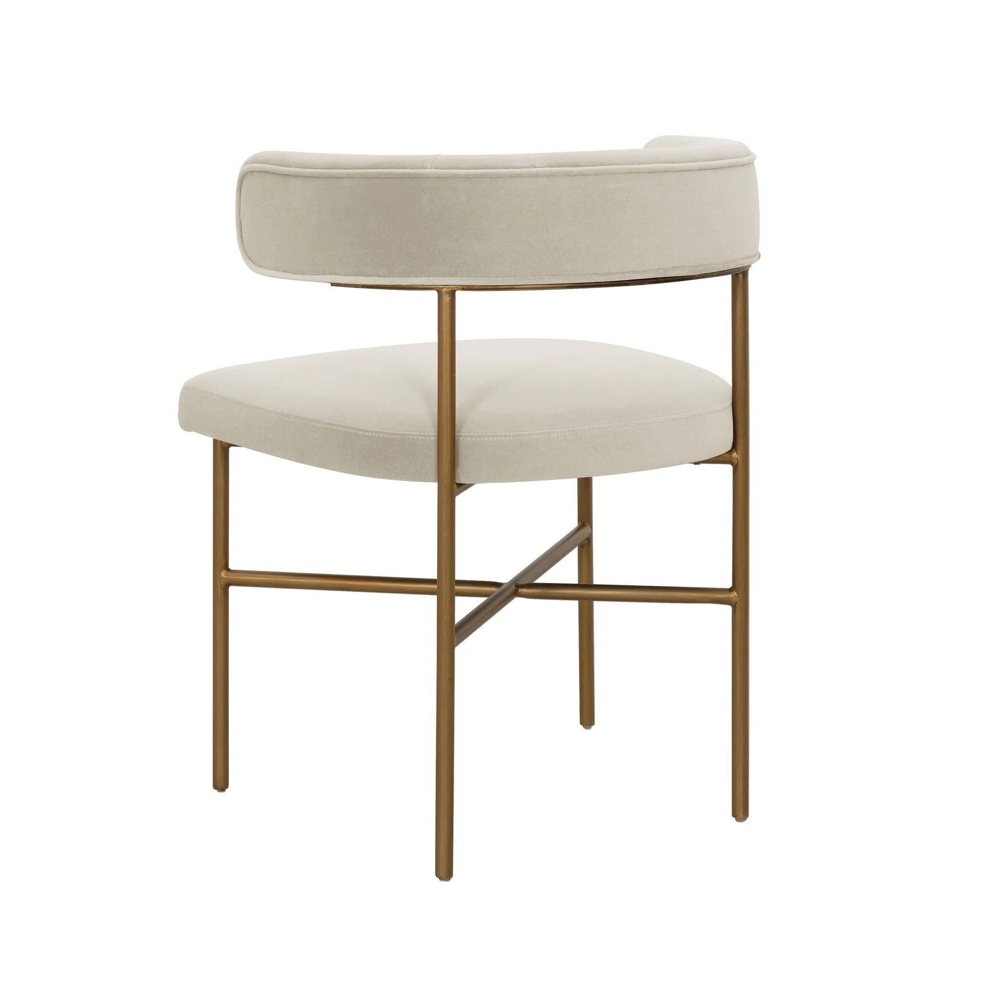 Kim Velvet Chair in Cream - Image 4