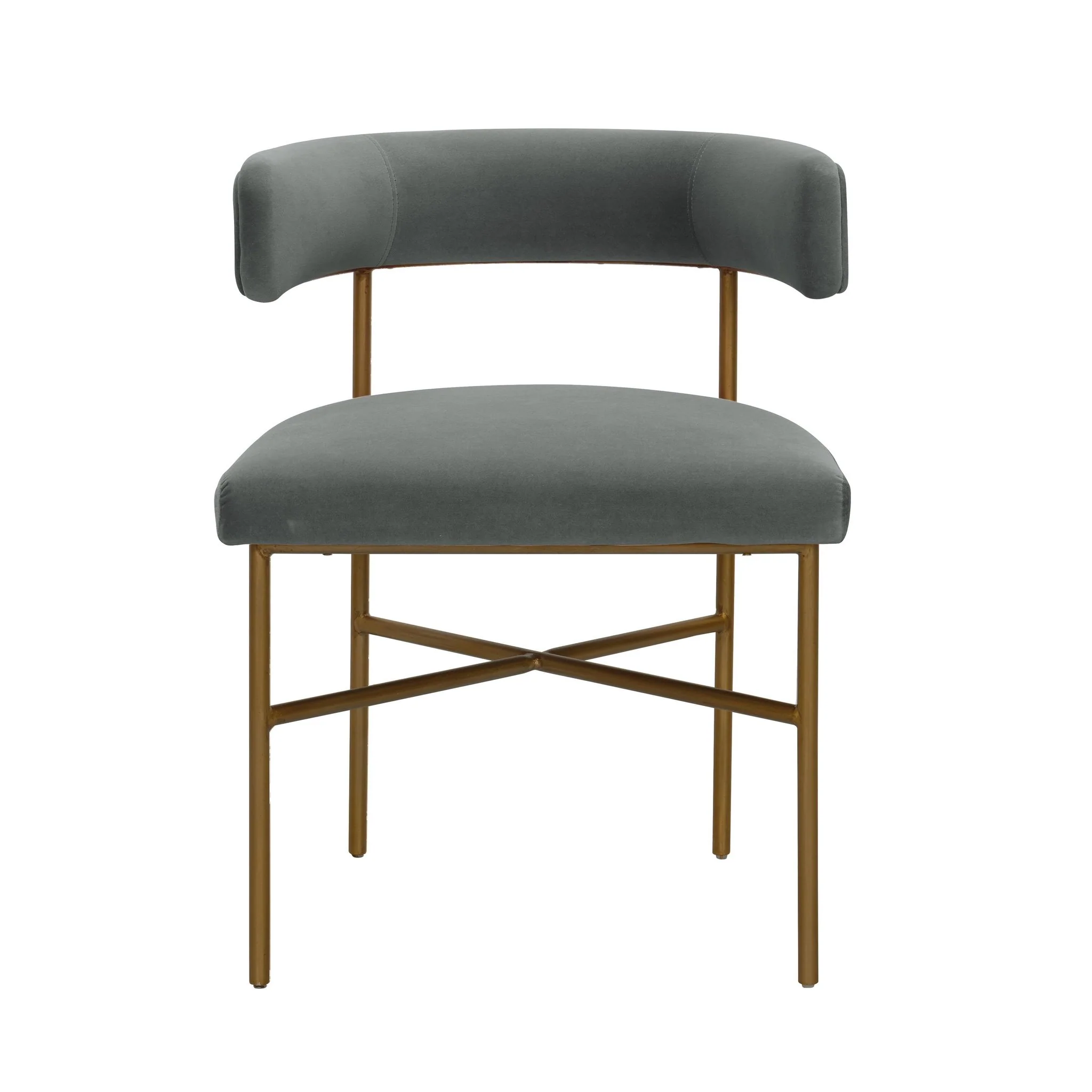 Kim Velvet Chair in Grey - Image 3