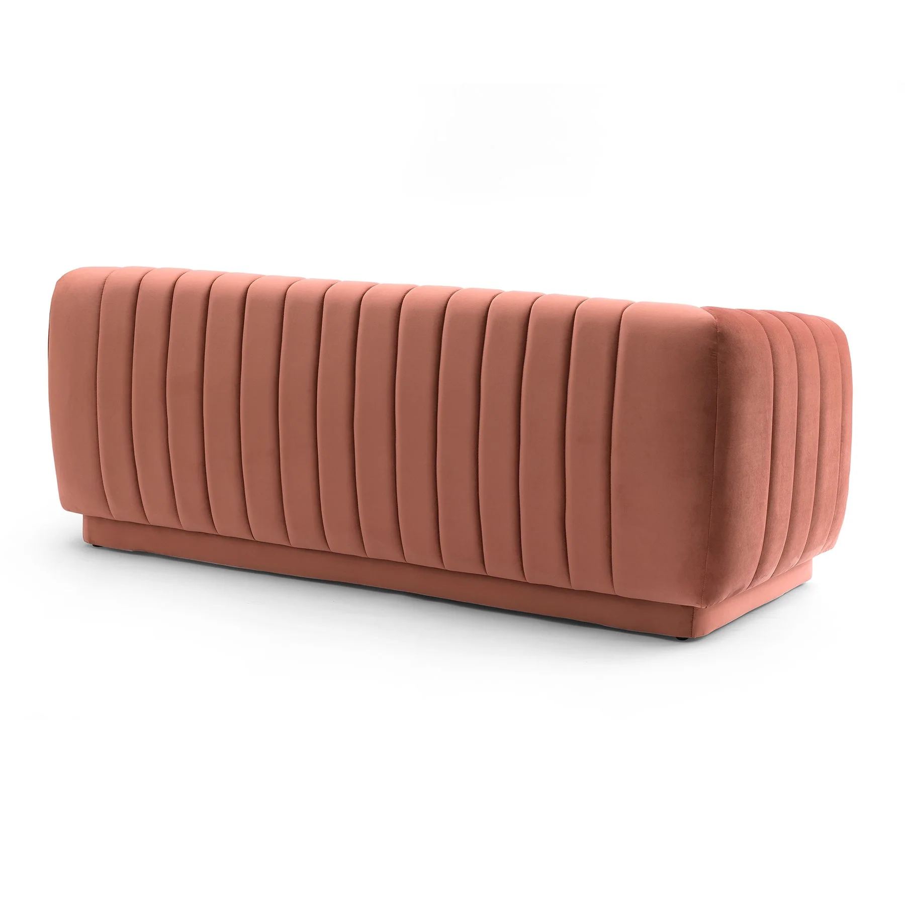 Kinsley Blush Modern Velvet Sofa - Image 3