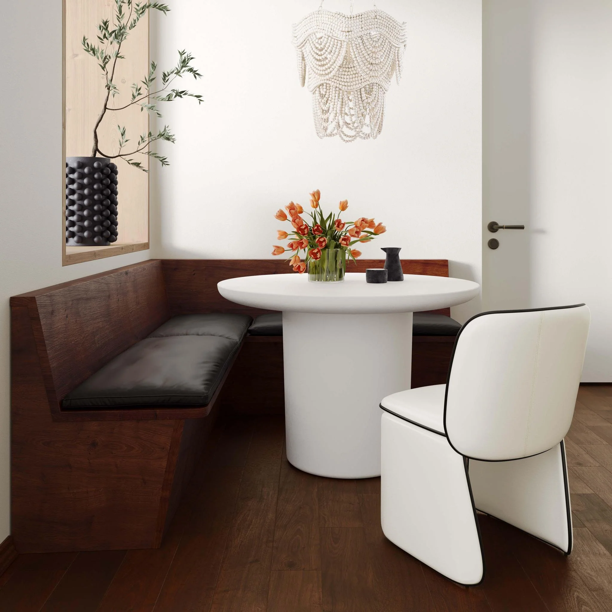 Kinsley Cream Performance Vegan Leather Dining Chair - Image 2
