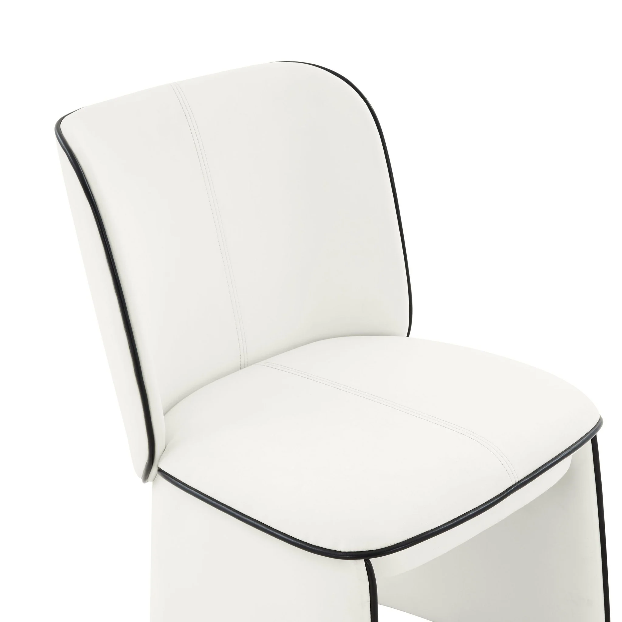 Kinsley Cream Performance Vegan Leather Dining Chair - Image 5