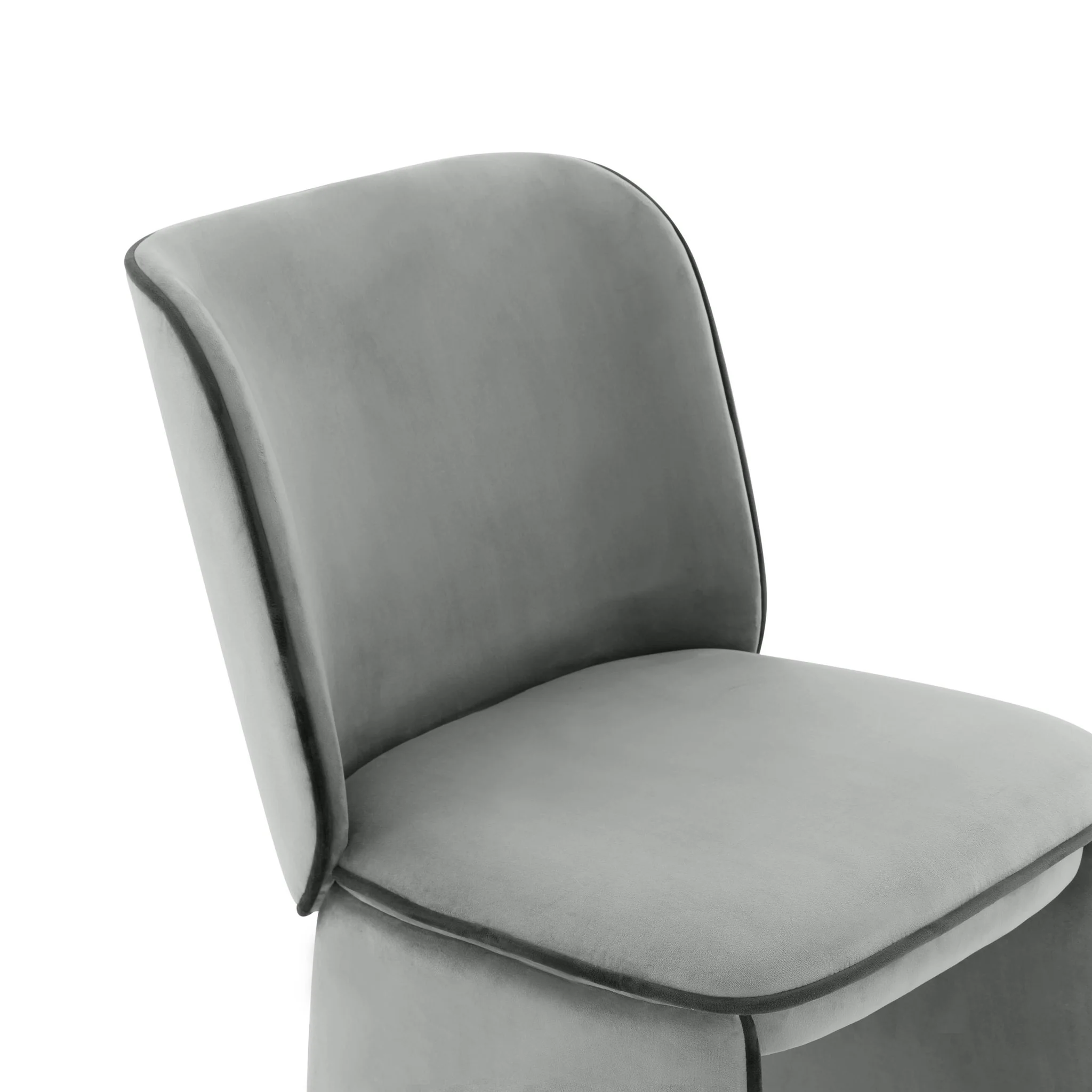 Kinsley Grey Velvet Dining Chair - Image 5