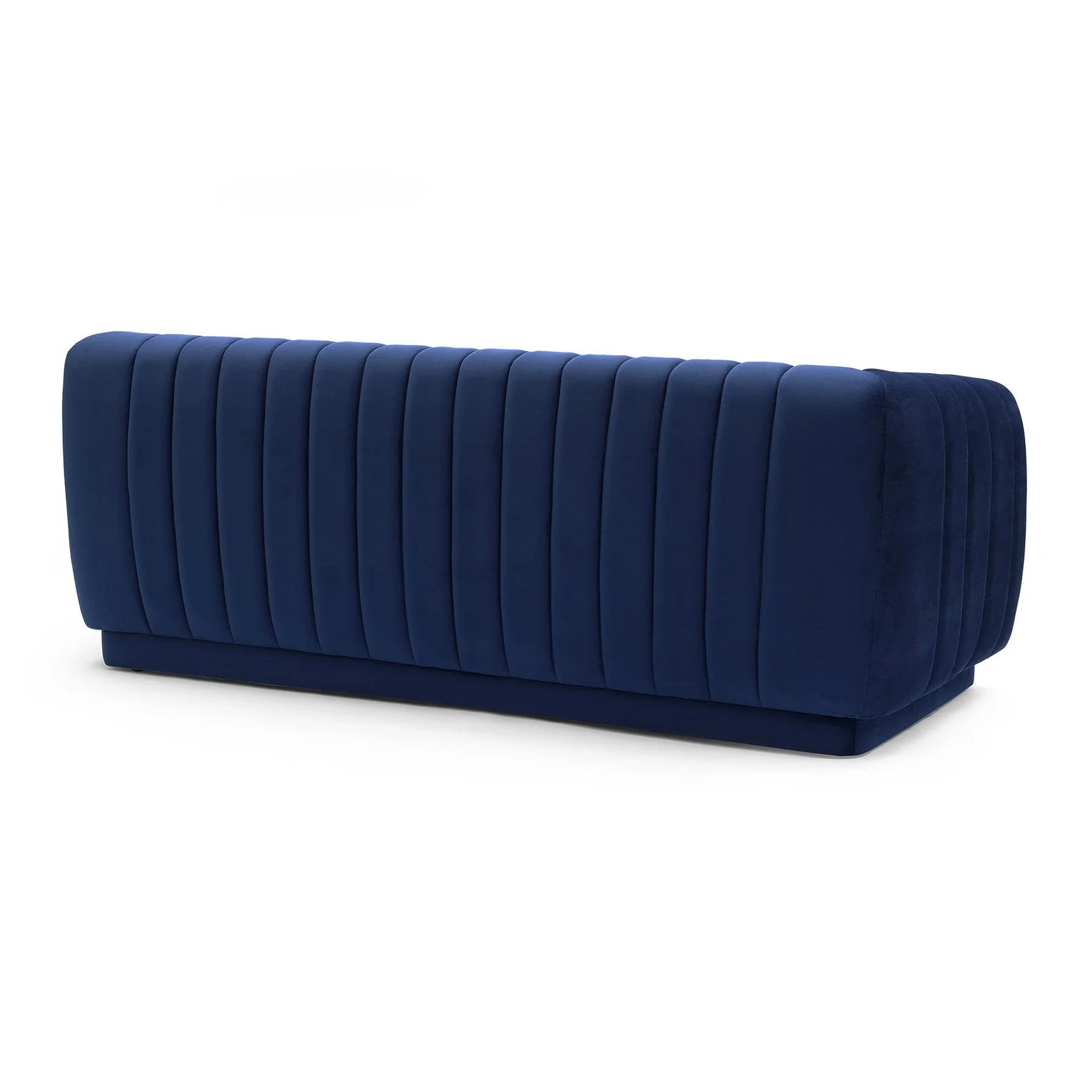Kinsley Navy Modern Velvet Sofa - Image 3