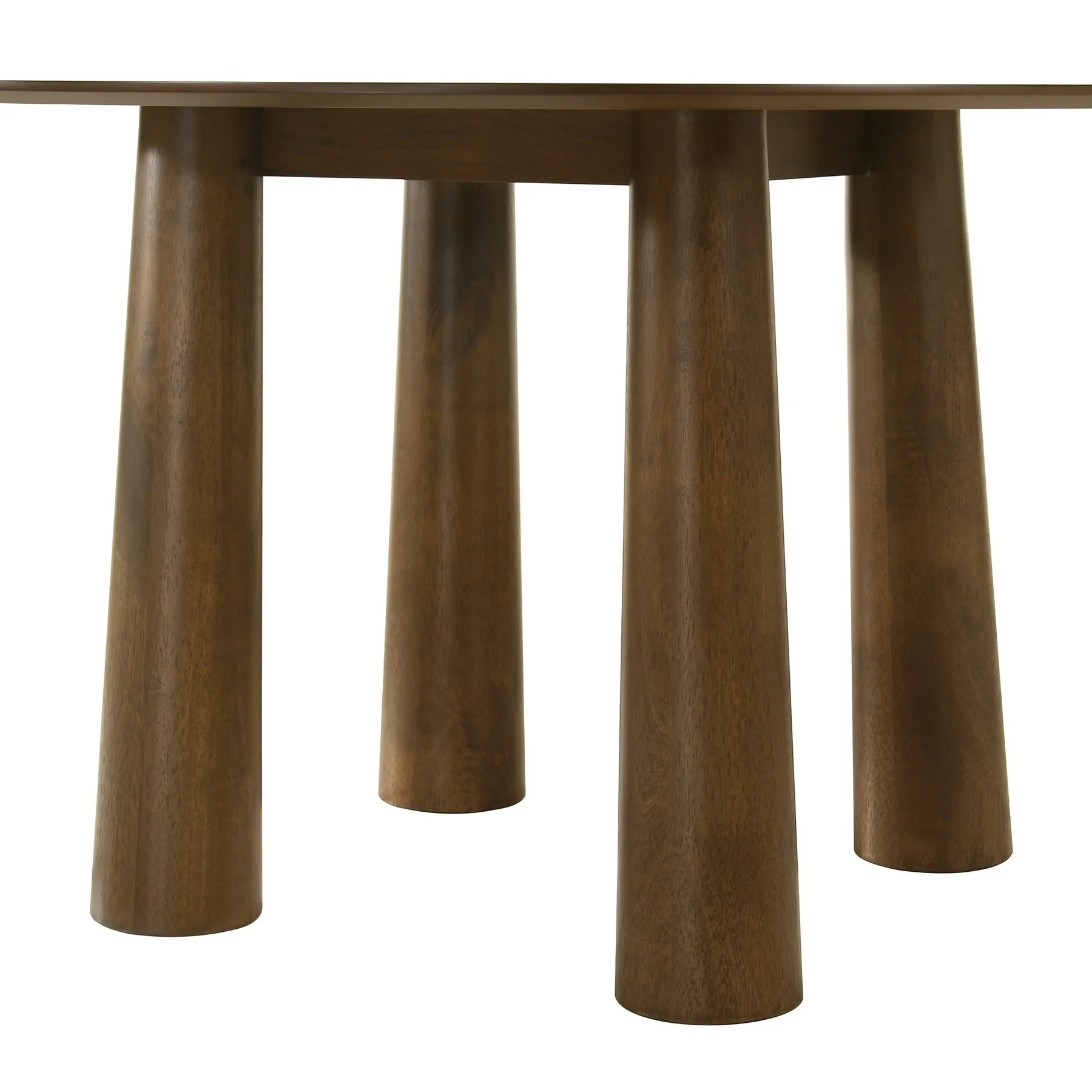 Klarissa Mid-Century Modern 54 in. Round Dining Table in Walnut Finish  - Image 3