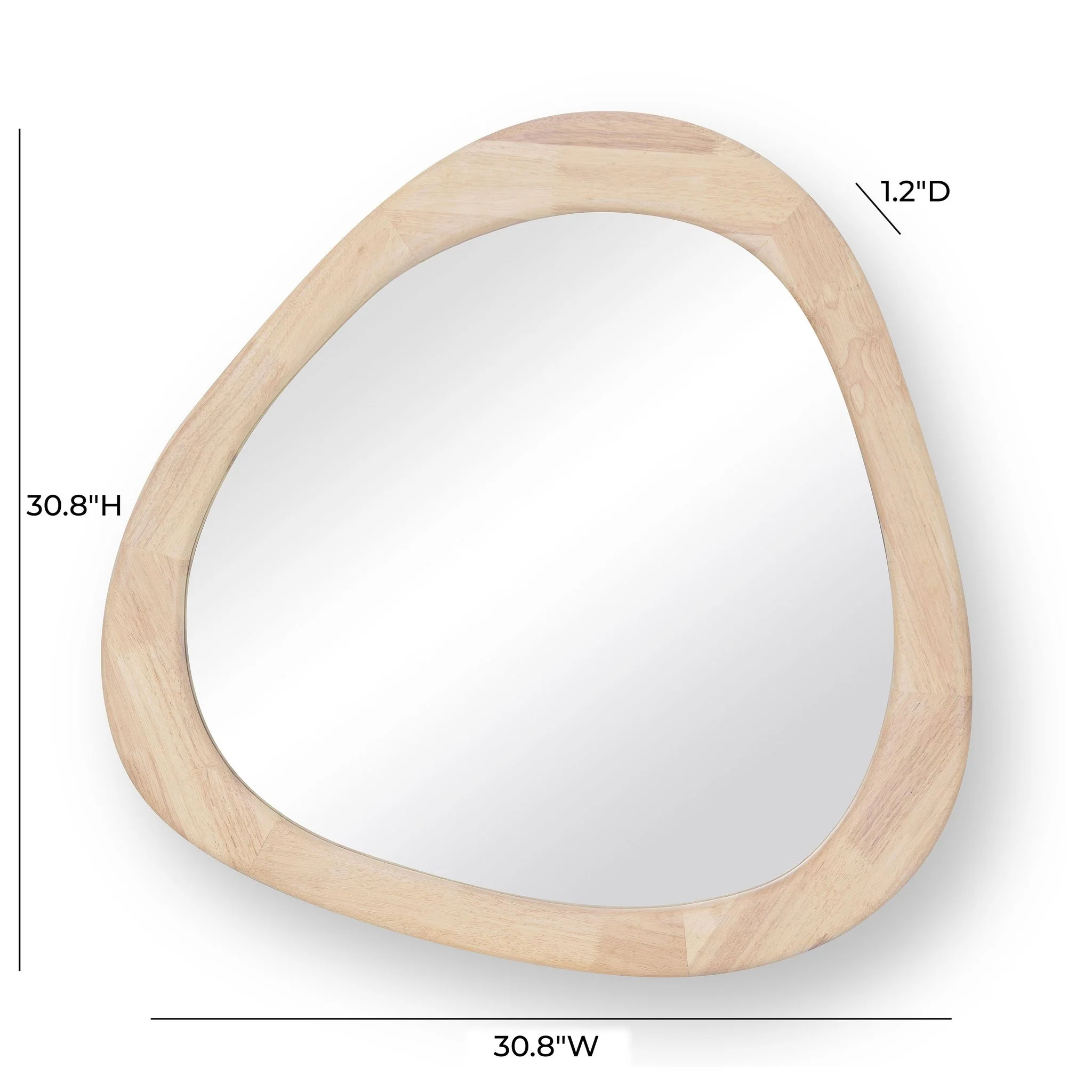 Klaryss Natural Wood Triangular Mirror - Image 7
