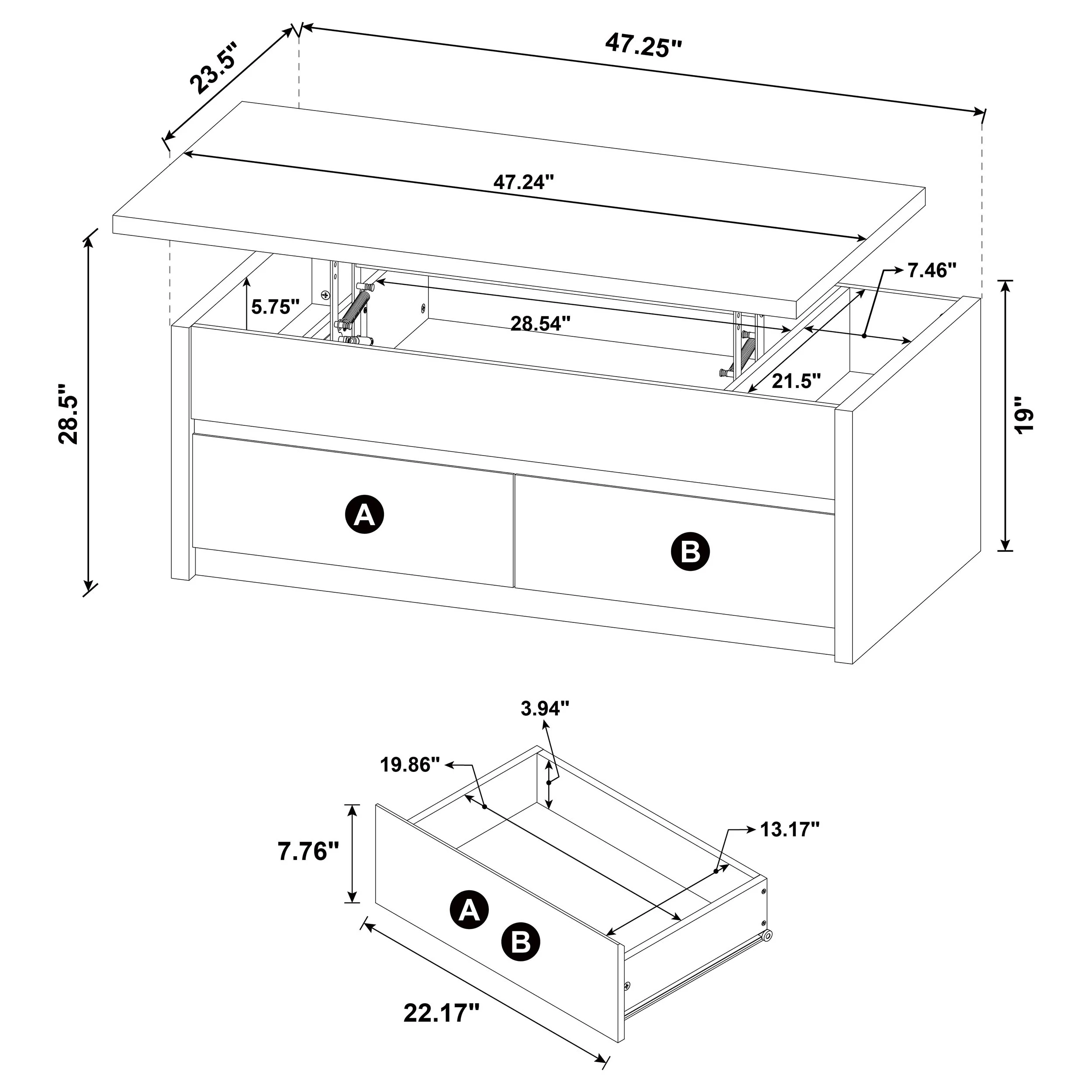 Knapp Lift-Top Coffee Table - Image 12
