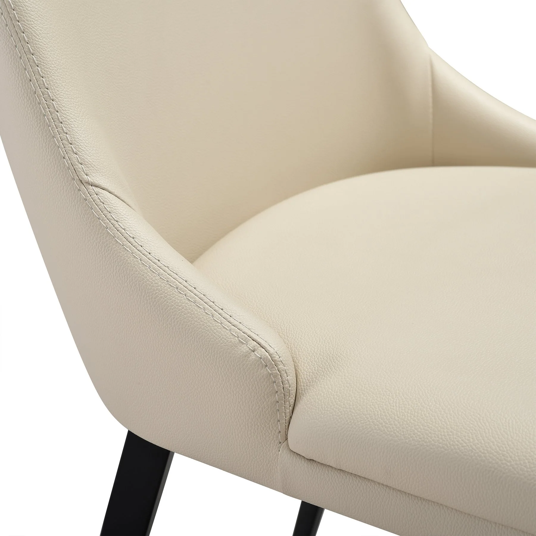 Knox Genesis 5 Piece Dining Set with Sintered Stone Top and Beige Faux Leather Chairs - Image 7