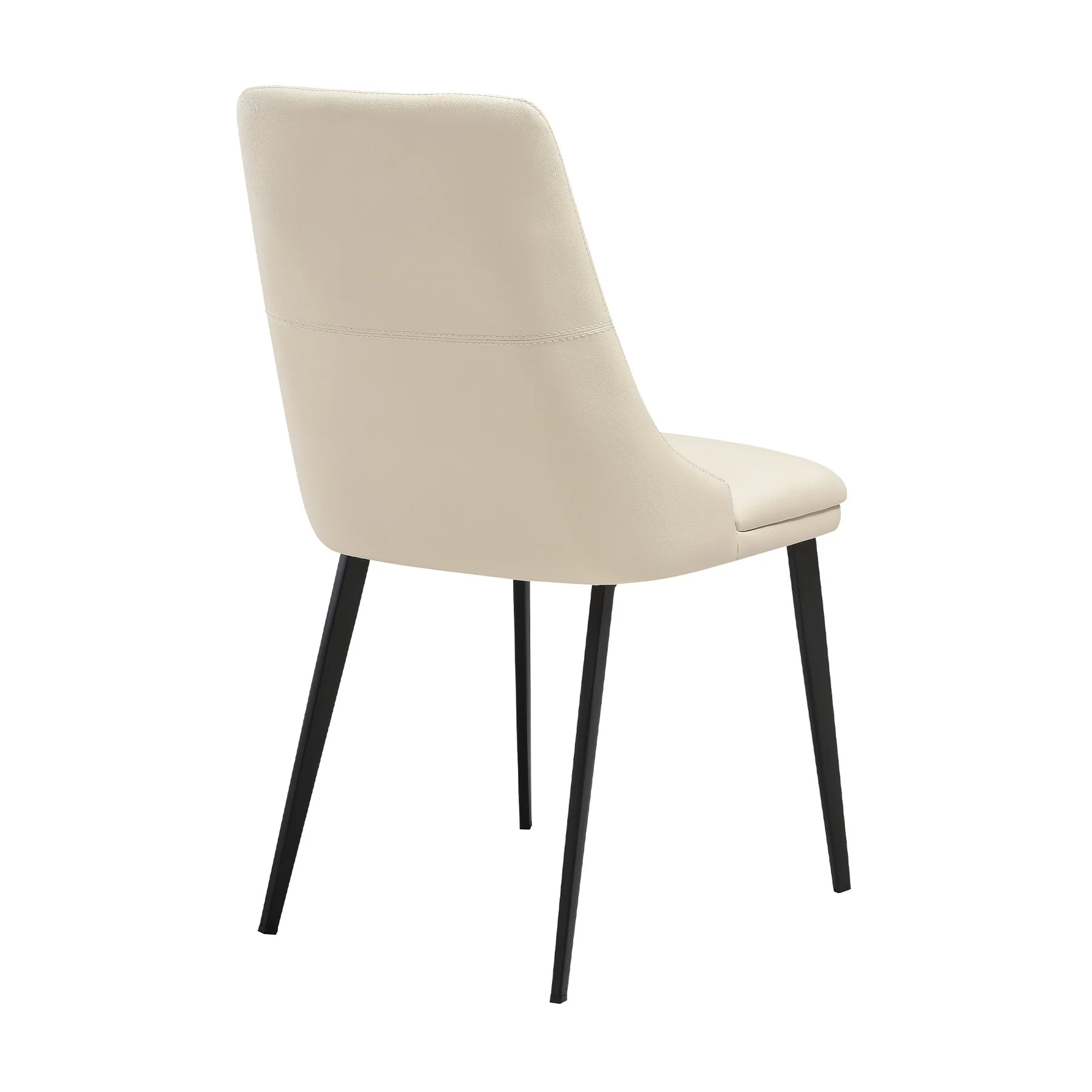 Knox Genesis 7 Piece Dining Set with Sintered Stone Top and Beige Faux Leather Chairs - Image 3