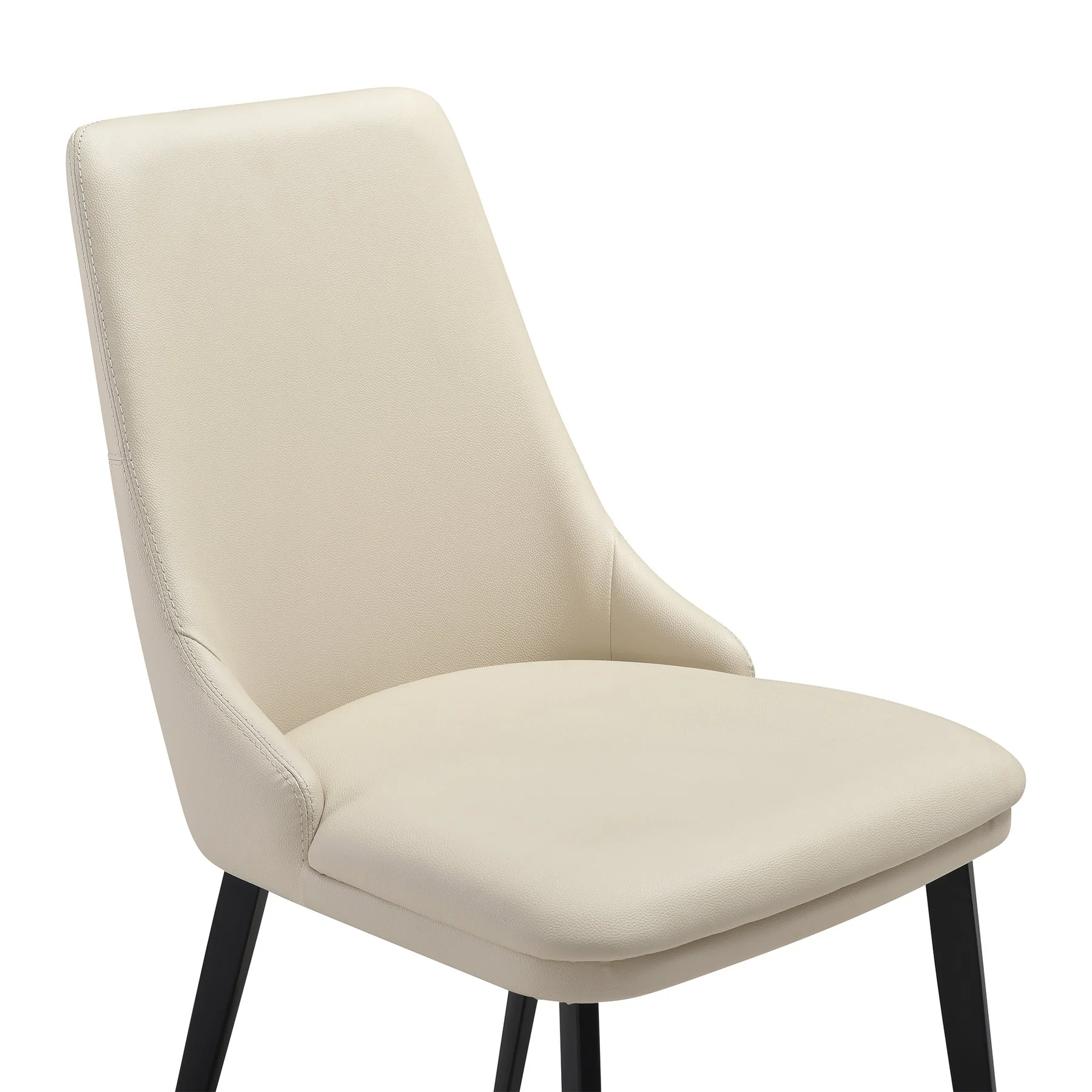 Knox Genesis 7 Piece Dining Set with Sintered Stone Top and Beige Faux Leather Chairs - Image 6