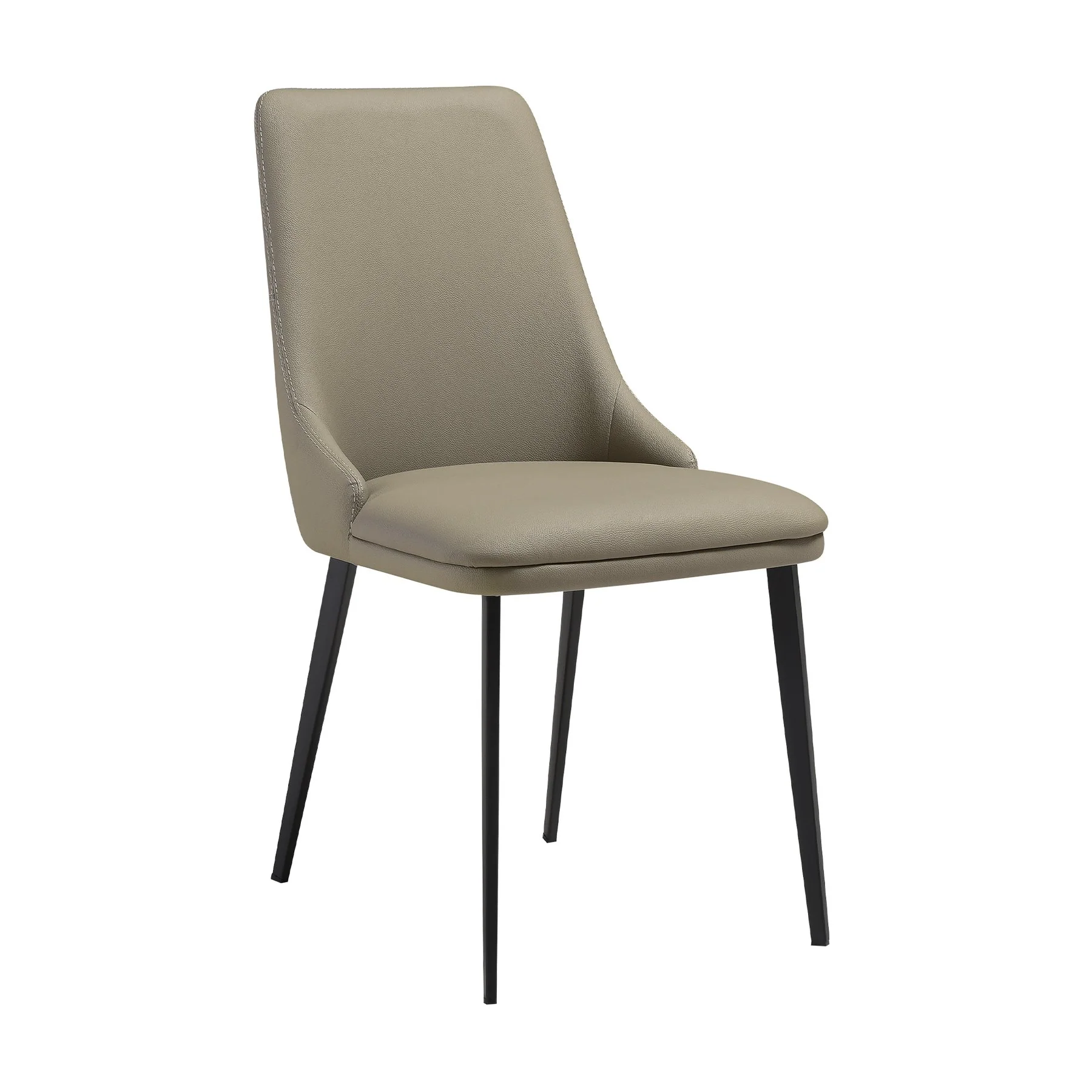 Knox Genesis 7 Piece Dining Set with Sintered Stone Top and Taupe Gray Faux Leather Chairs - Image 2
