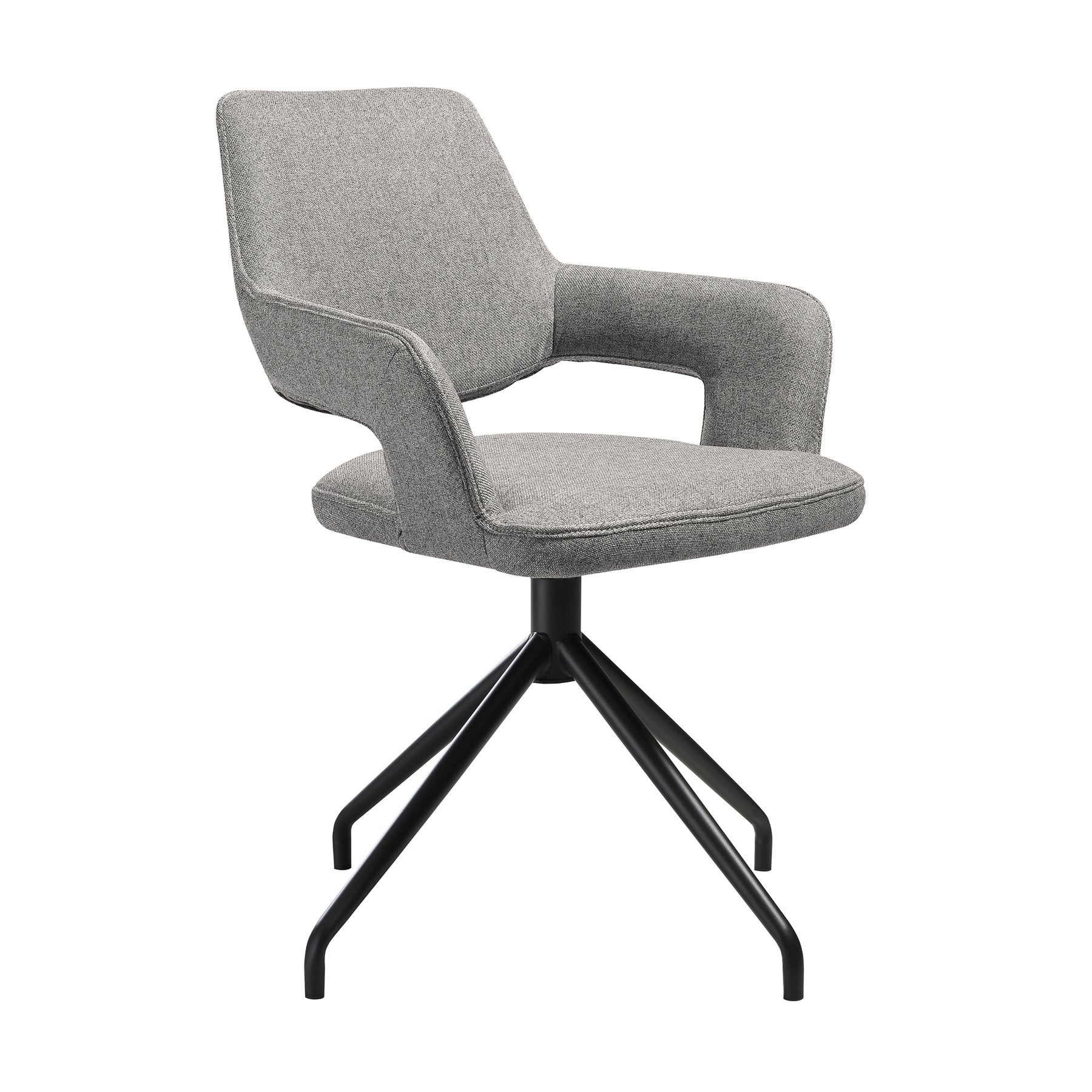 Knox Penny 5 Piece Dining Set with Sintered Stone Top and Gray Fabric Chairs - Image 2