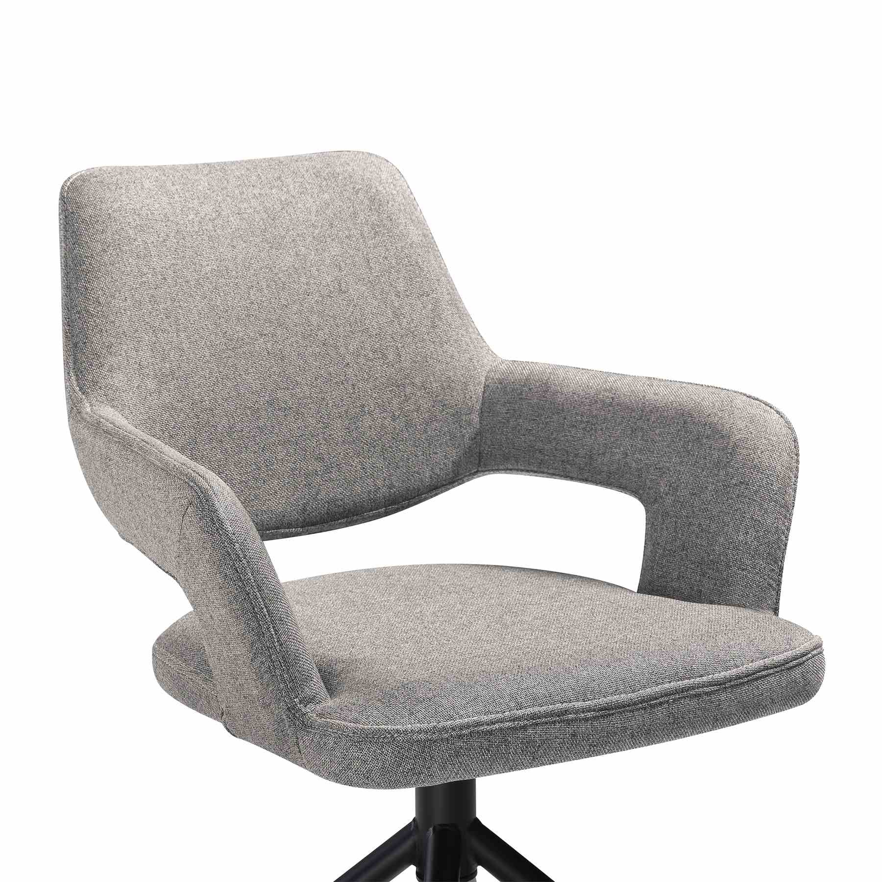 Knox Penny 5 Piece Dining Set with Sintered Stone Top and Gray Fabric Chairs - Image 6