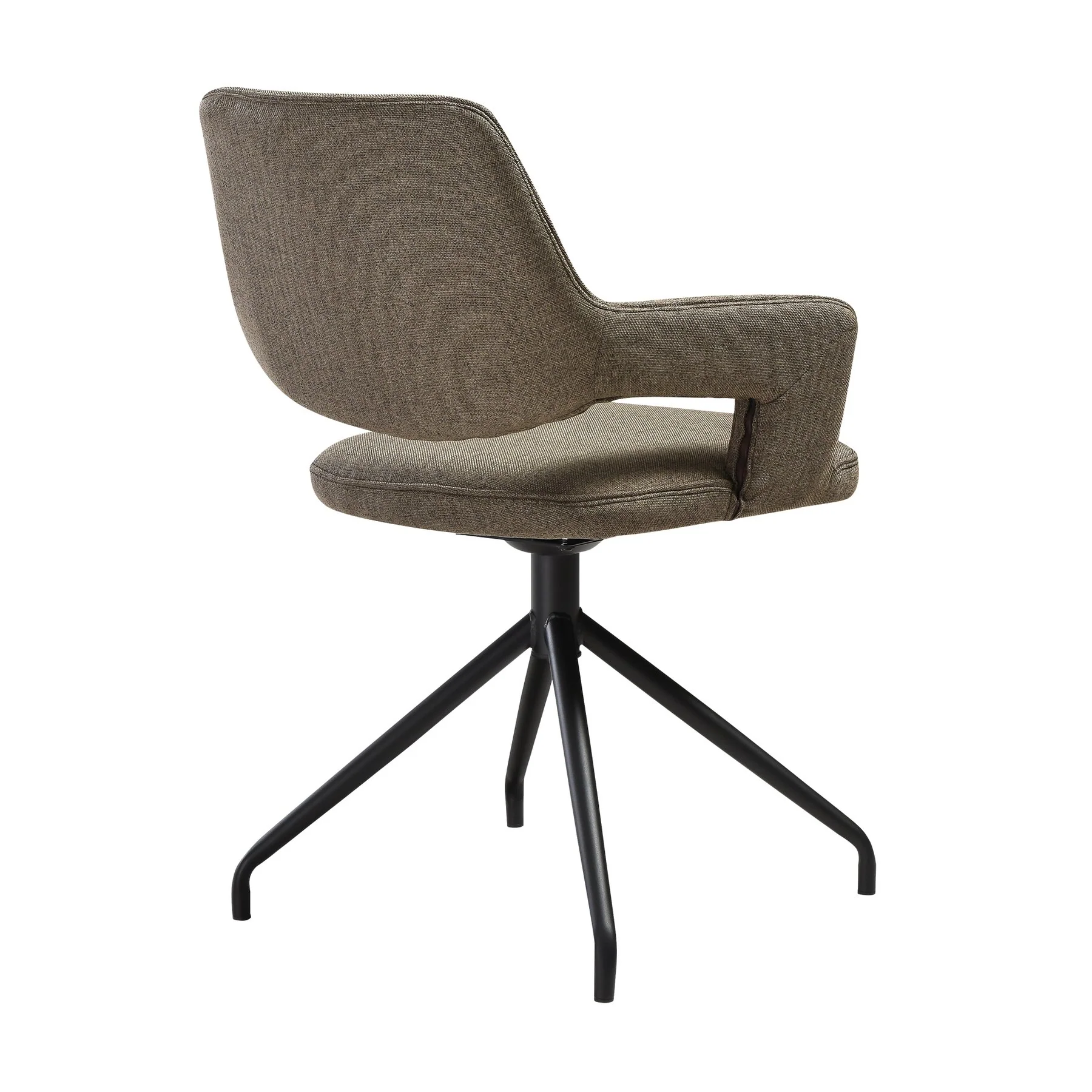 Knox Penny 7 Piece Dining Set with Sintered Stone Top and Brown Fabric Chairs - Image 3