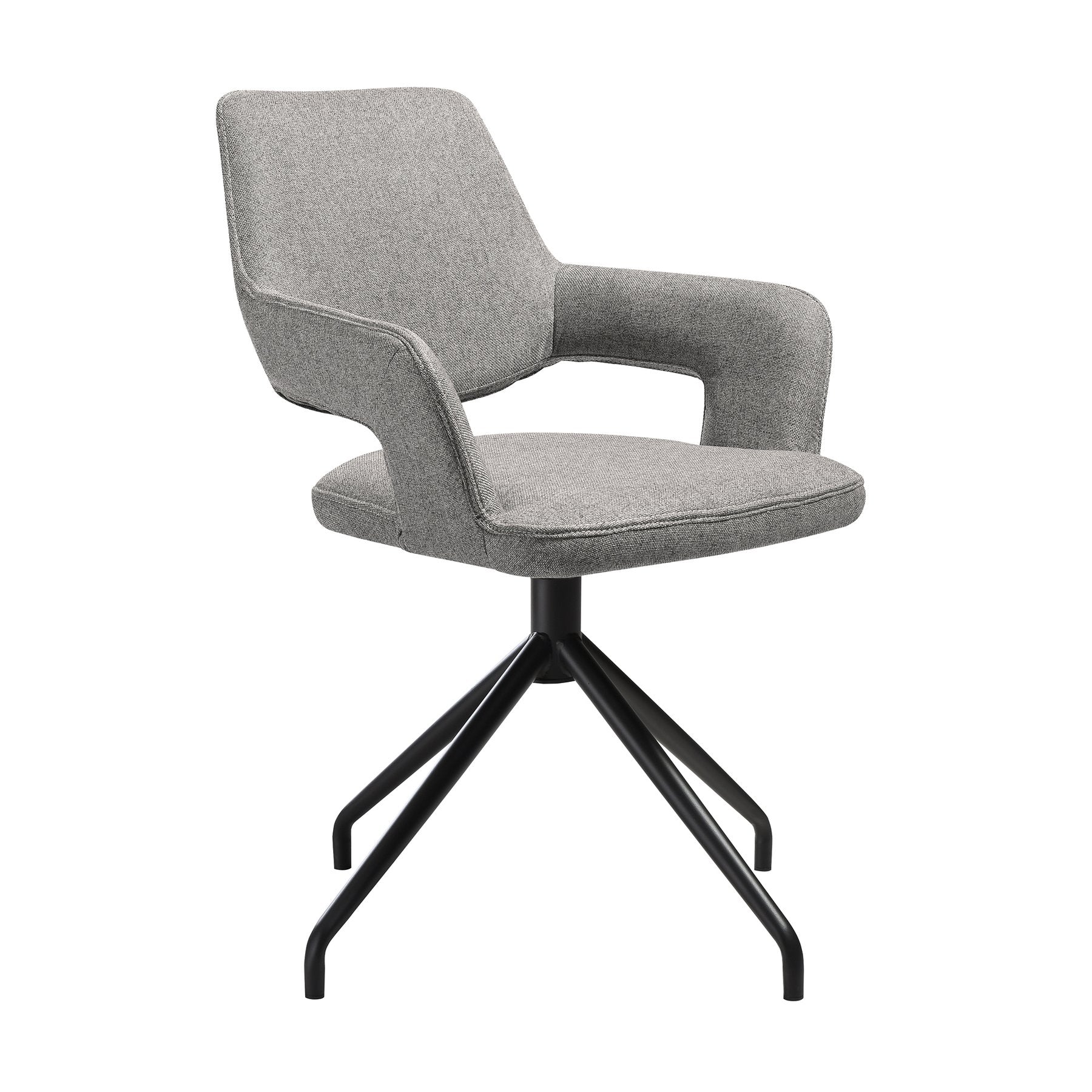 Knox Penny 7 Piece Dining Set with Sintered Stone Top and Gray Fabric Chairs - Image 2
